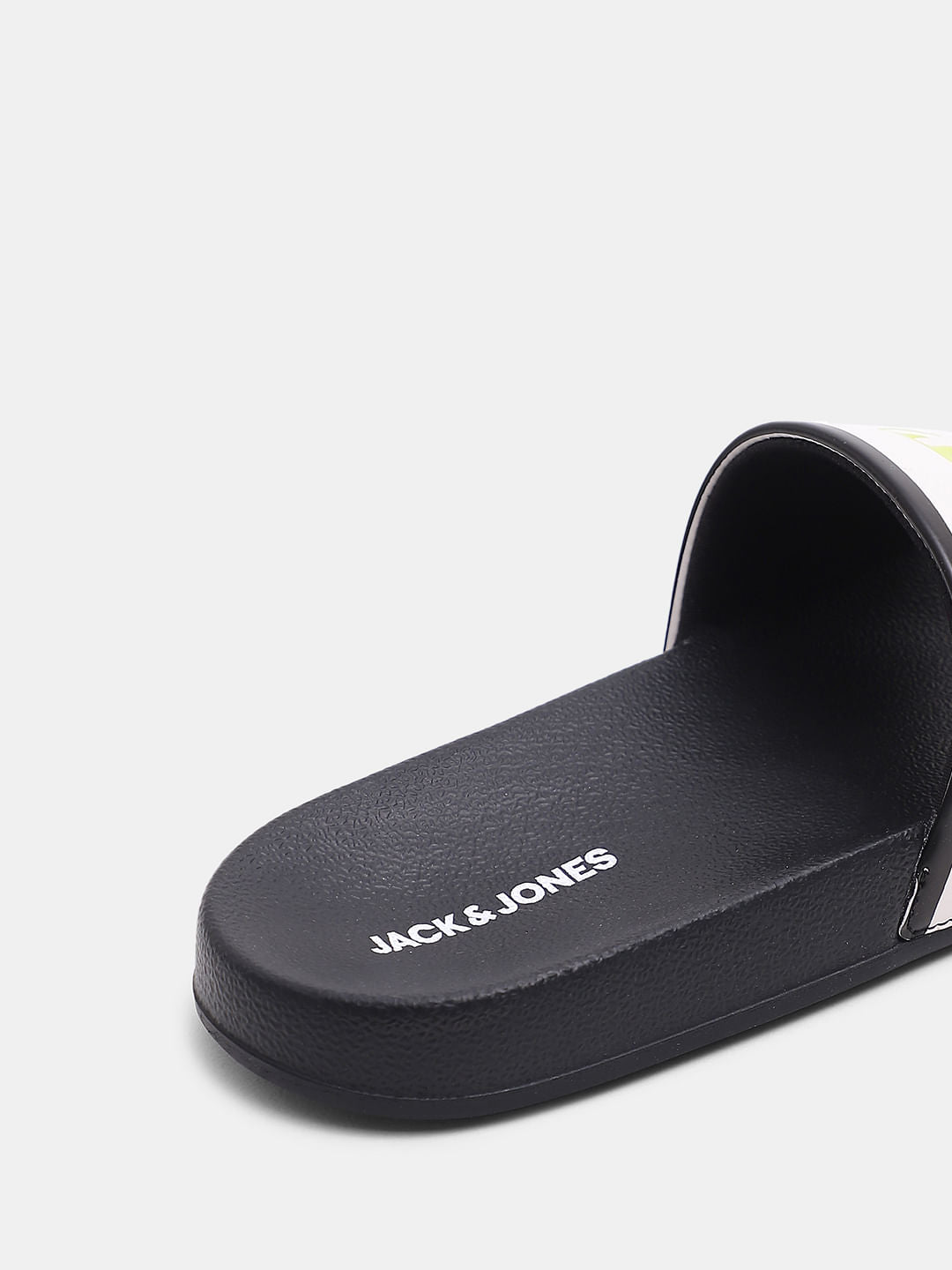 Black Logo Print Sliders