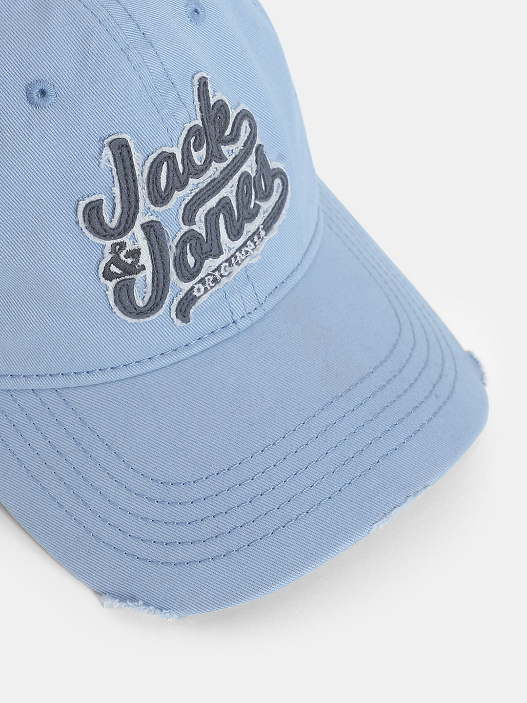 Blue Embroidered Logo Varsity Cap