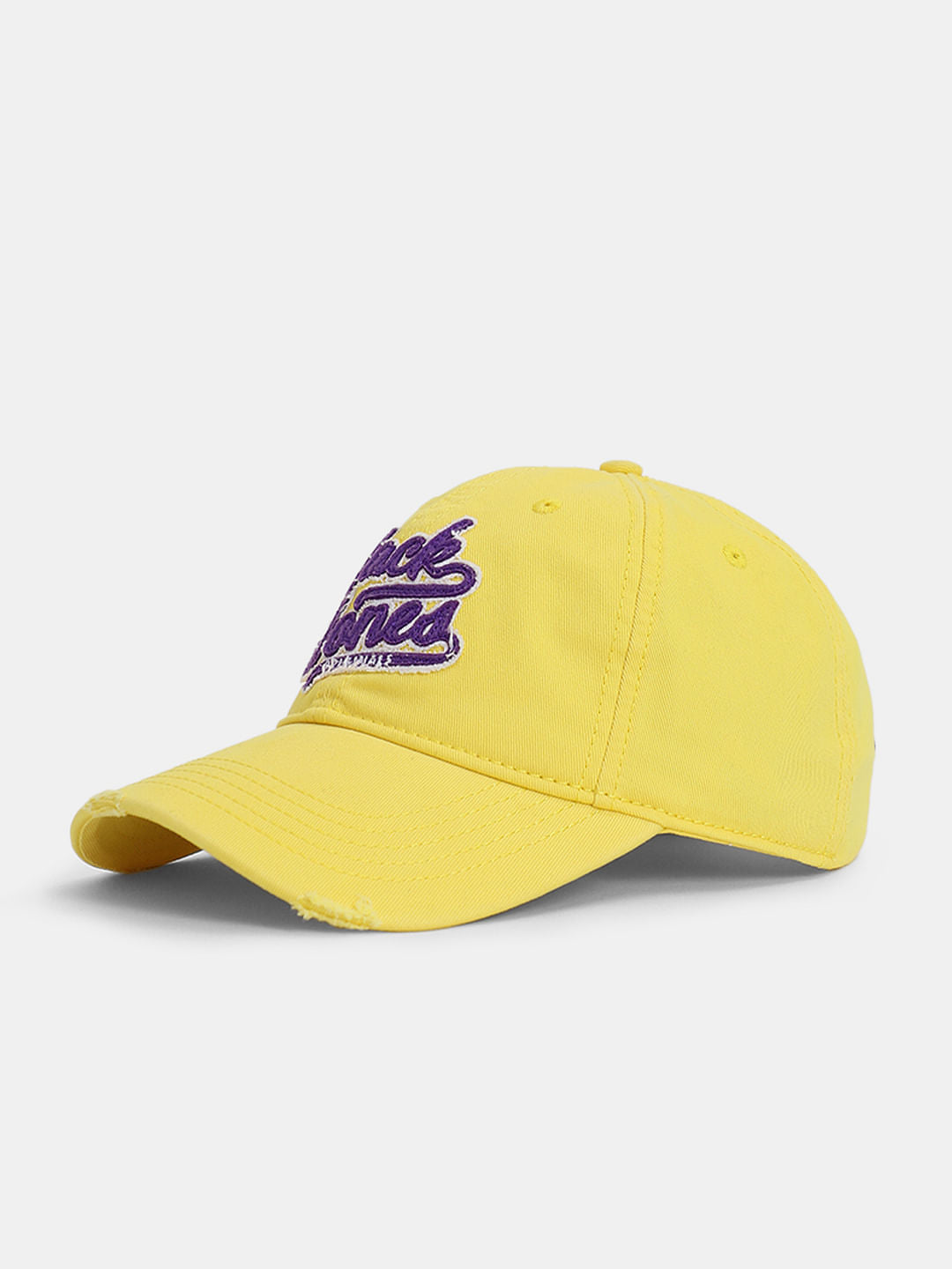 Yellow Embroidered Logo Varsity Cap
