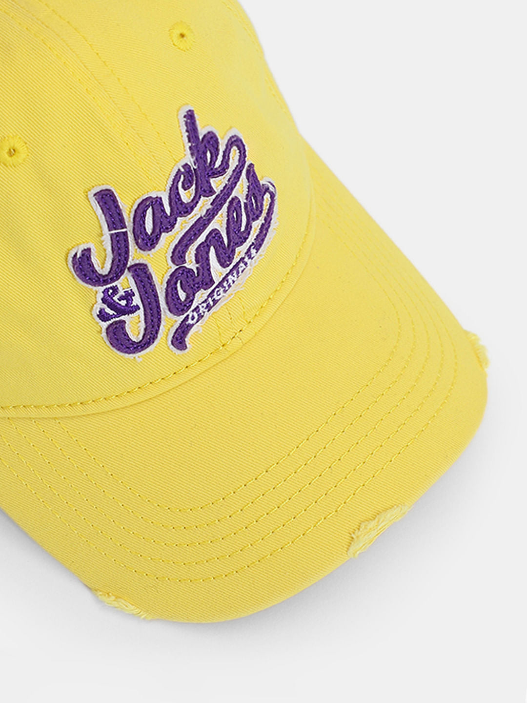 Yellow Embroidered Logo Varsity Cap