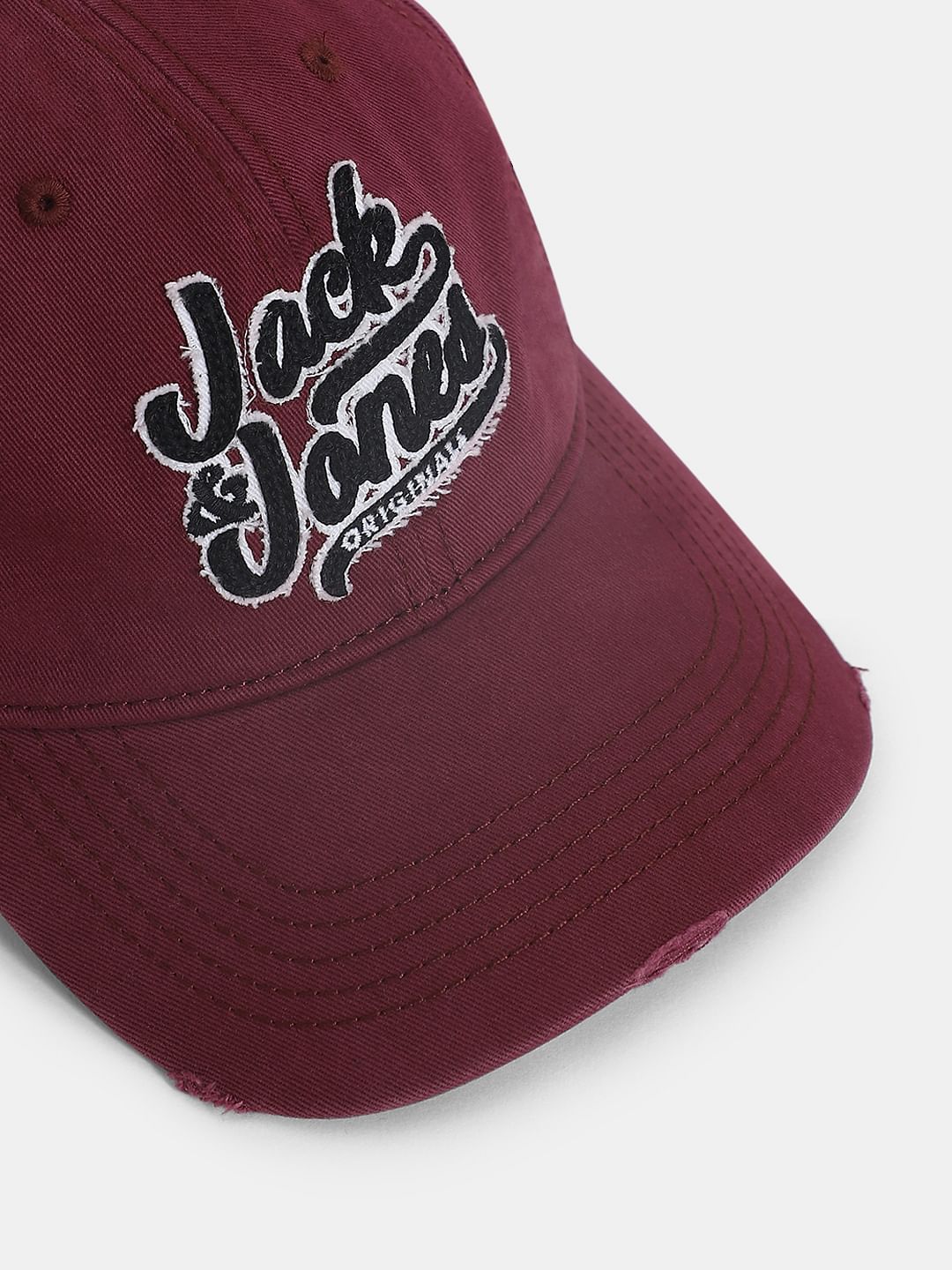 Maroon Embroidered Logo Varsity Cap