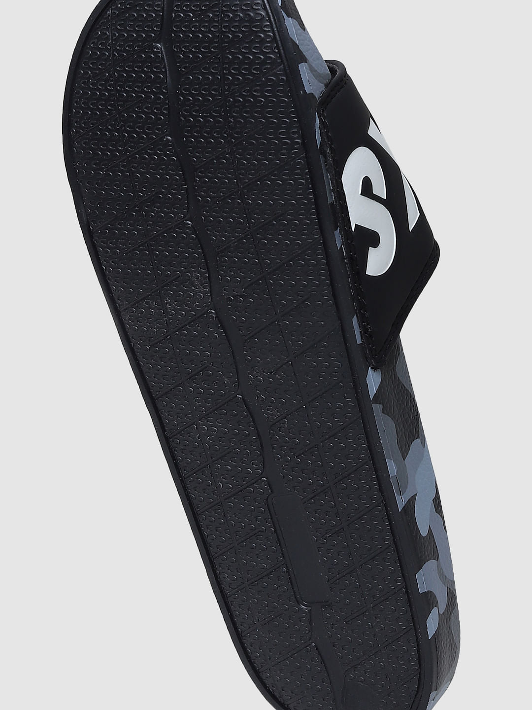 Black Camo Print Sliders