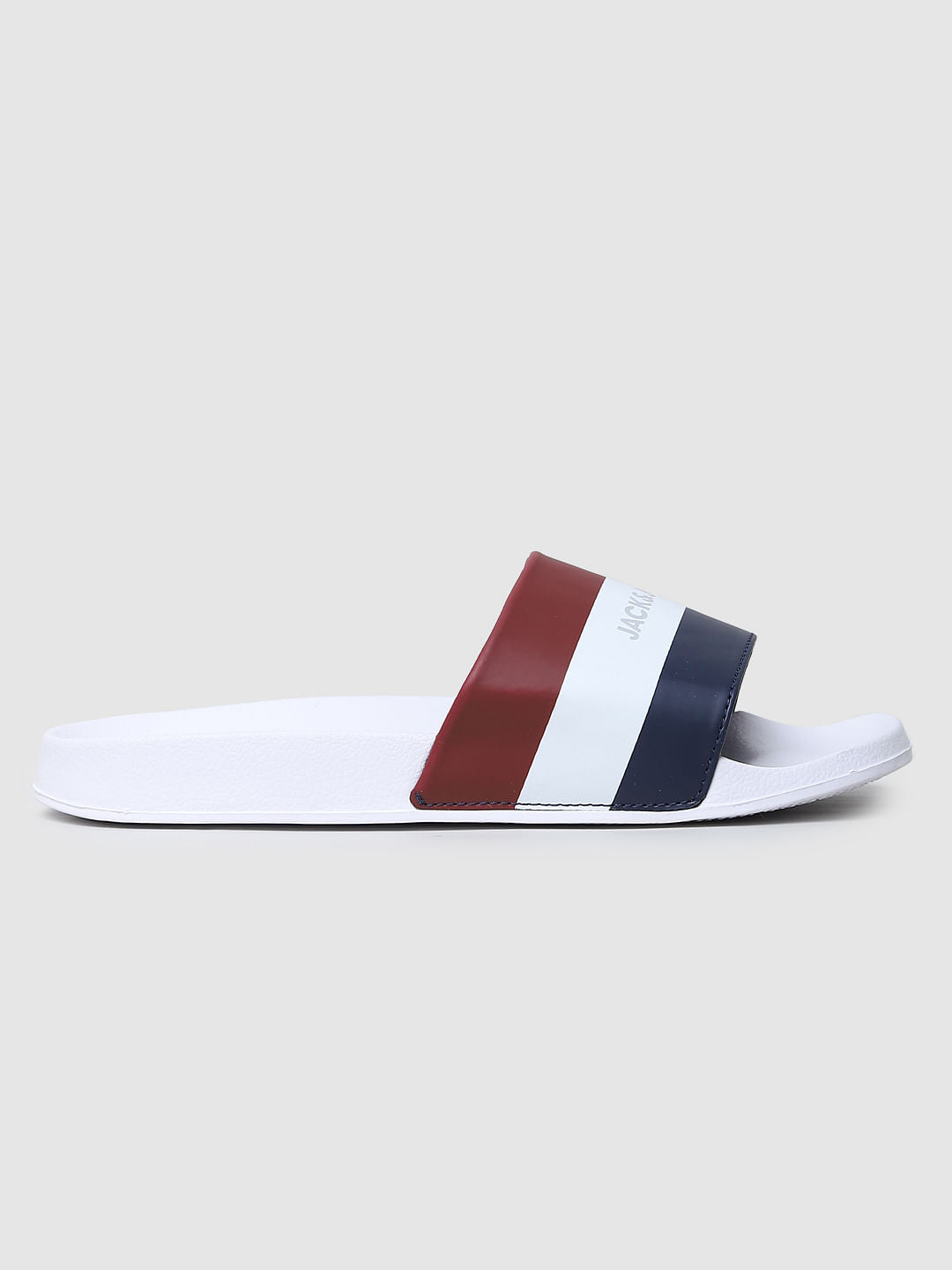 White Striped Slides