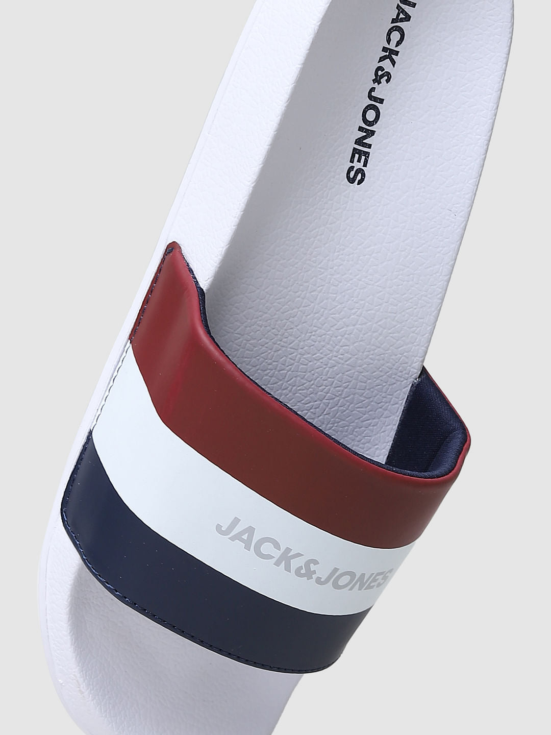 White Striped Slides
