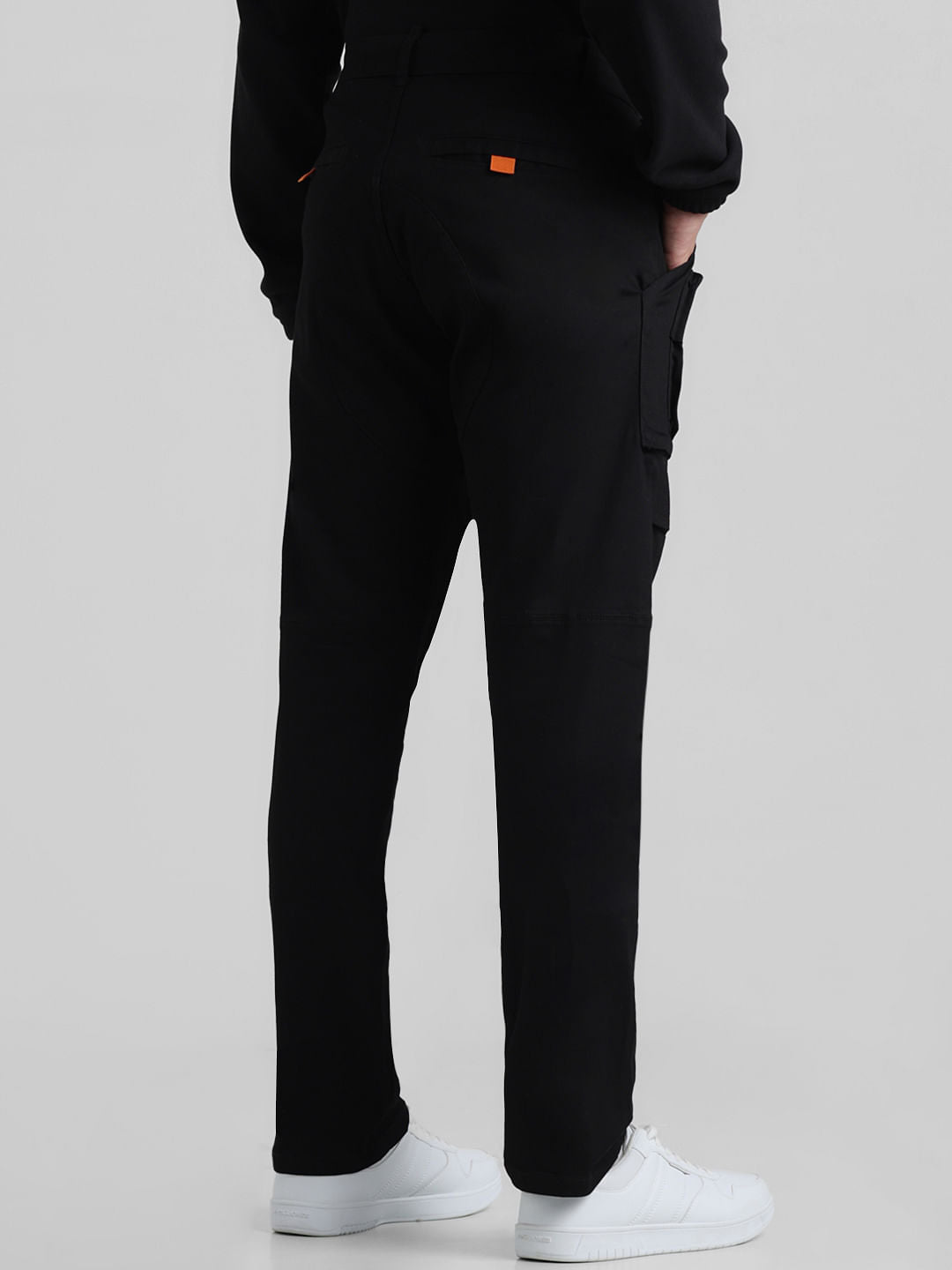 Black Low Rise Slim Fit Pants
