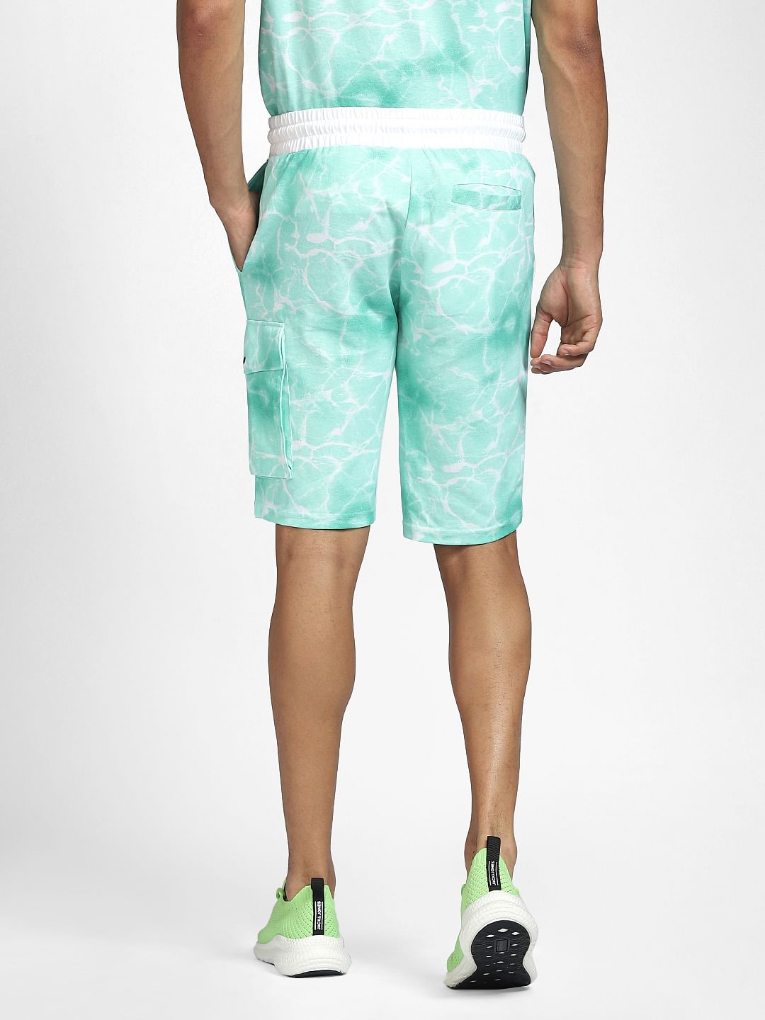 Green Tie Dye Co-ord Shorts