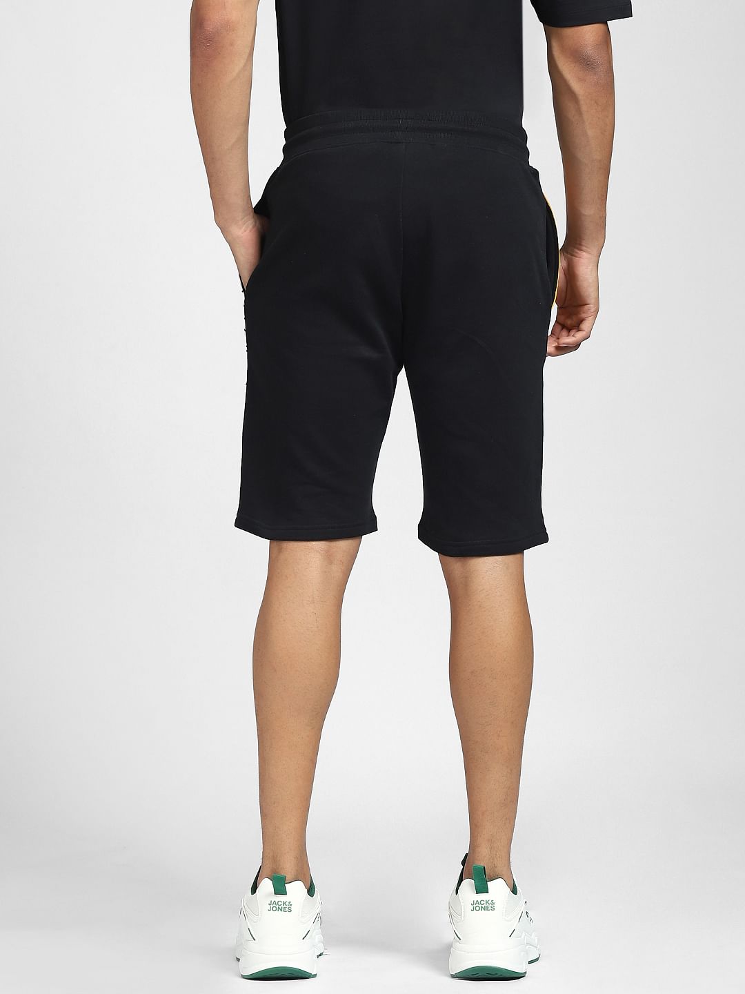 X PEANUTS Black Graphic Print Co-ord Sweatshorts