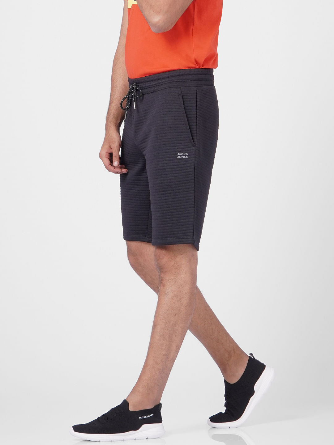 Navy Blue Mid Rise Sweatshorts