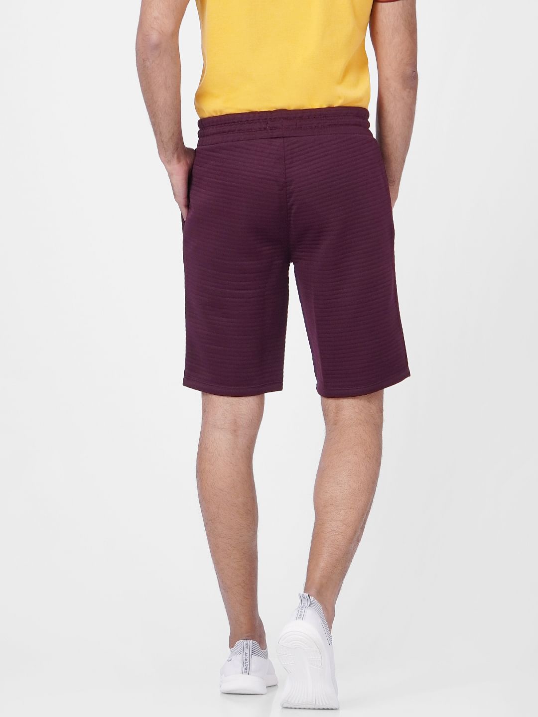 Maroon Mid Rise Sweatshorts
