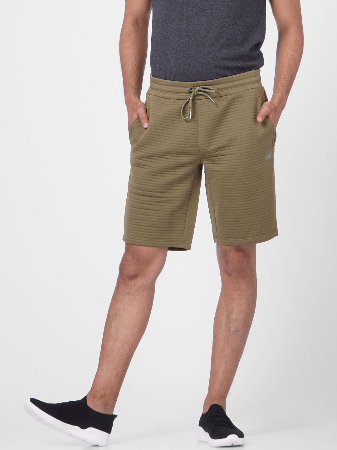 Green Mid Rise Sweatshorts