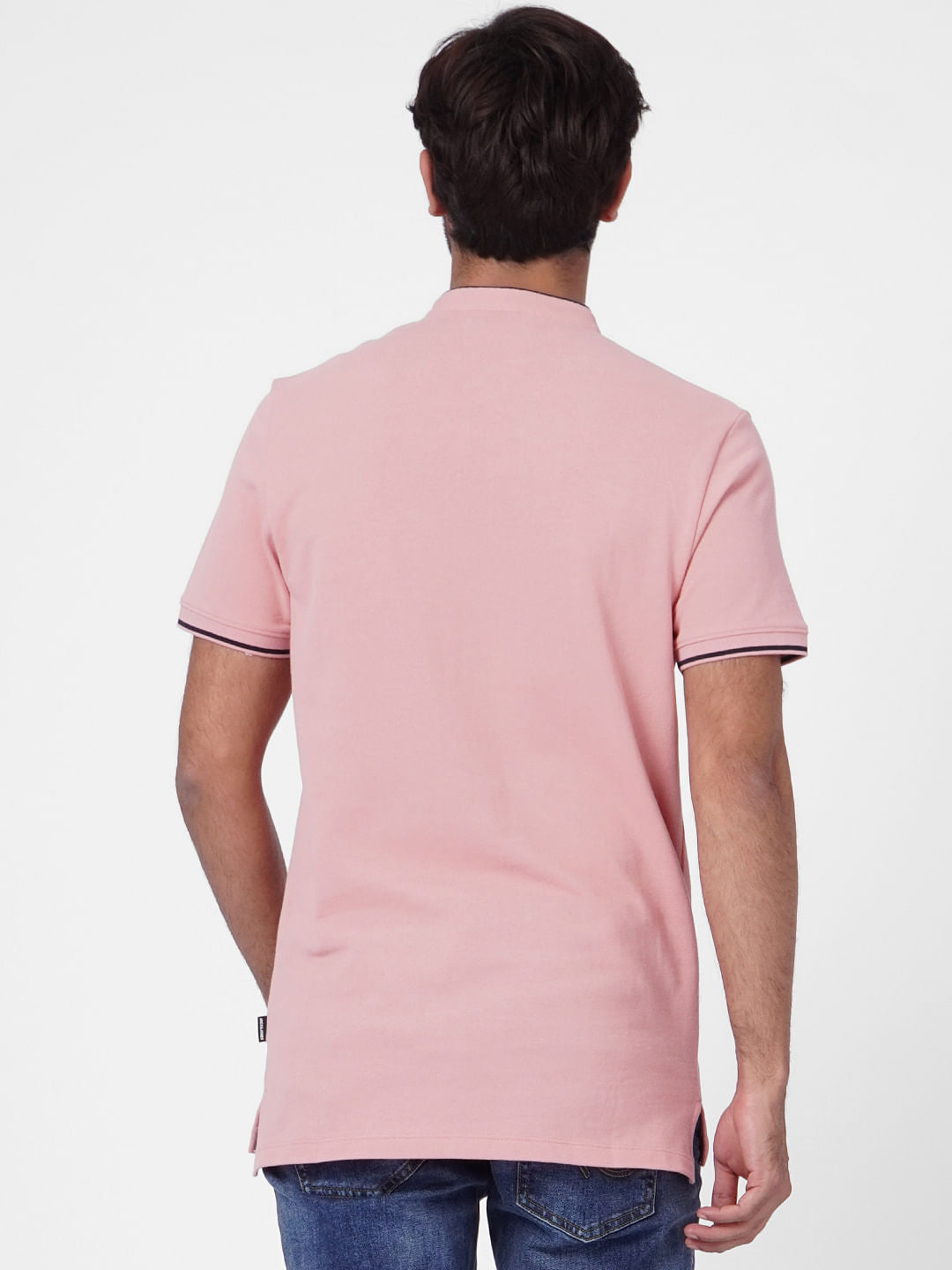 Pink Logo Print Polo T-shirt