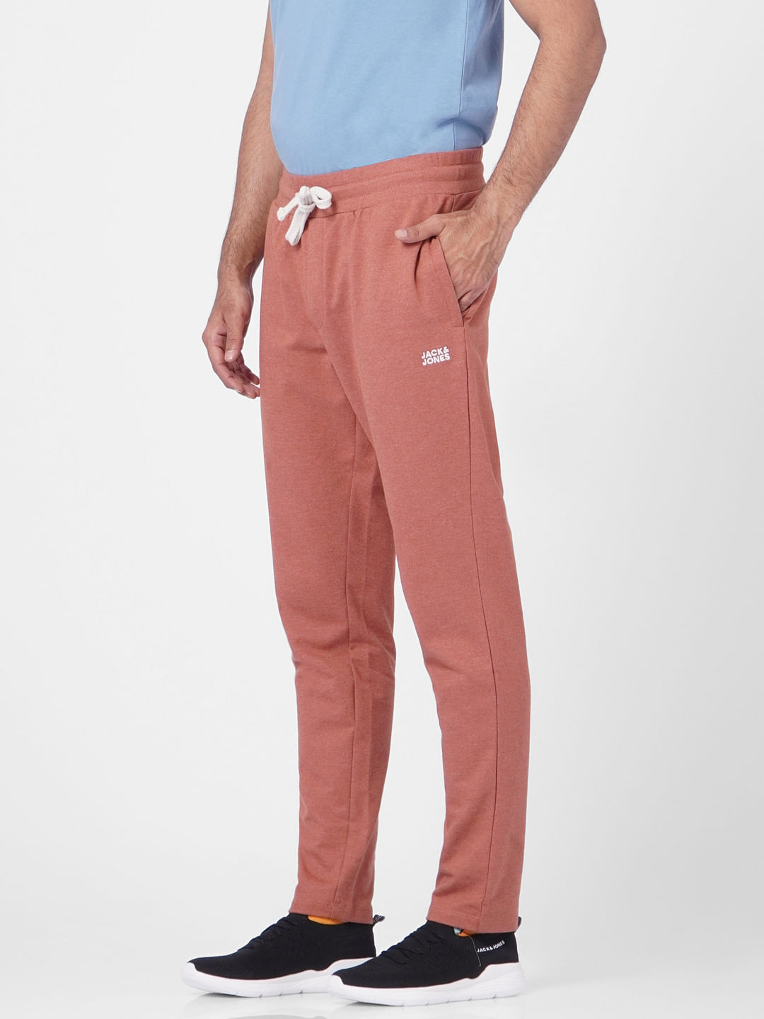 Brown Low Rise Trackpants