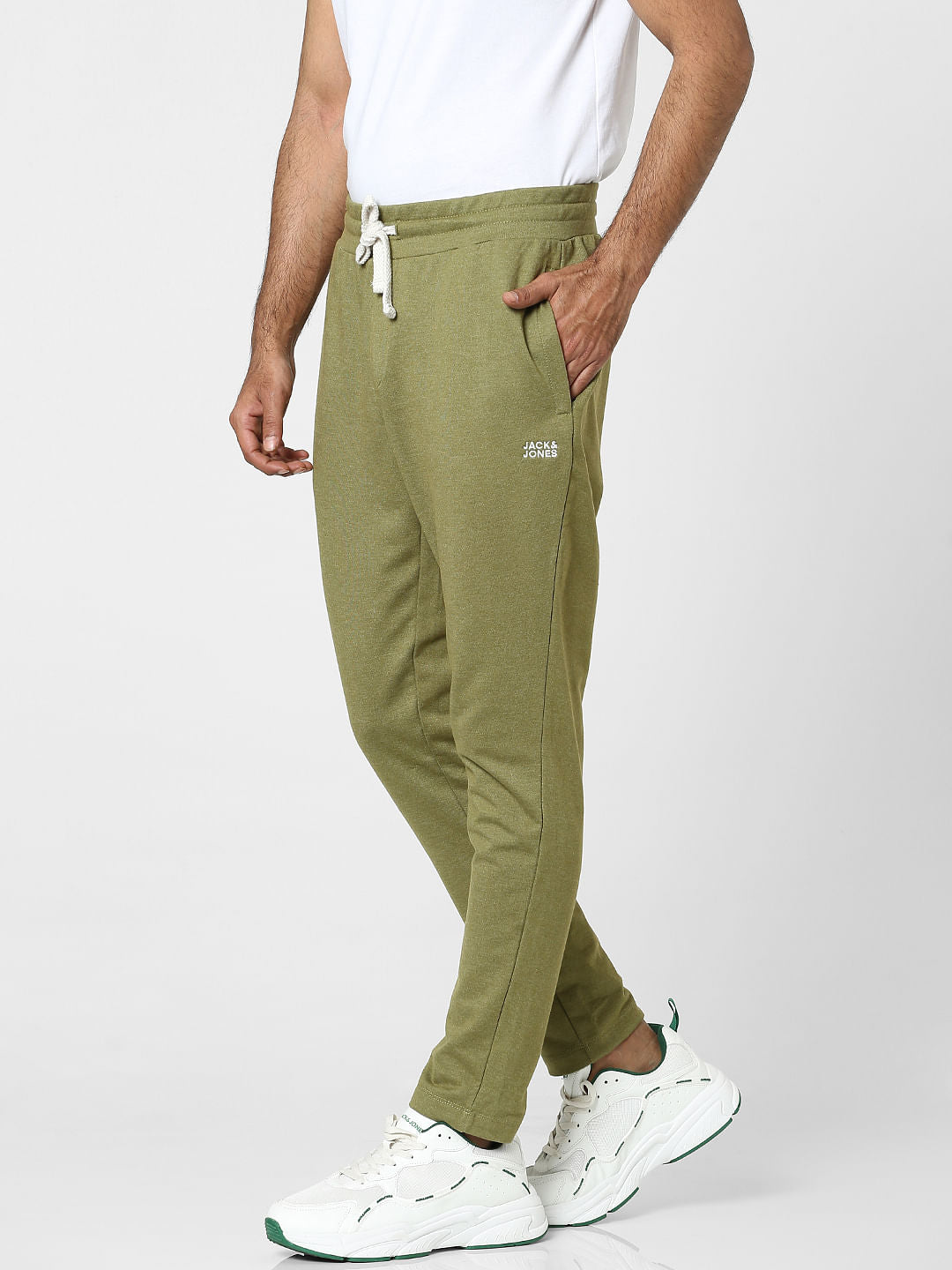 Green Mid Rise Trackpants