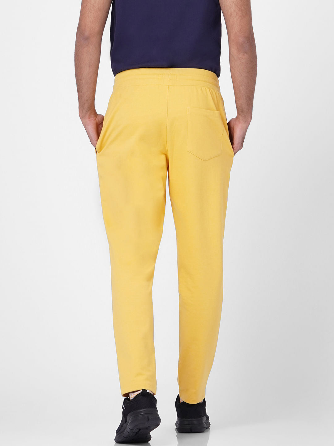 Yellow Mid Rise Trackpants