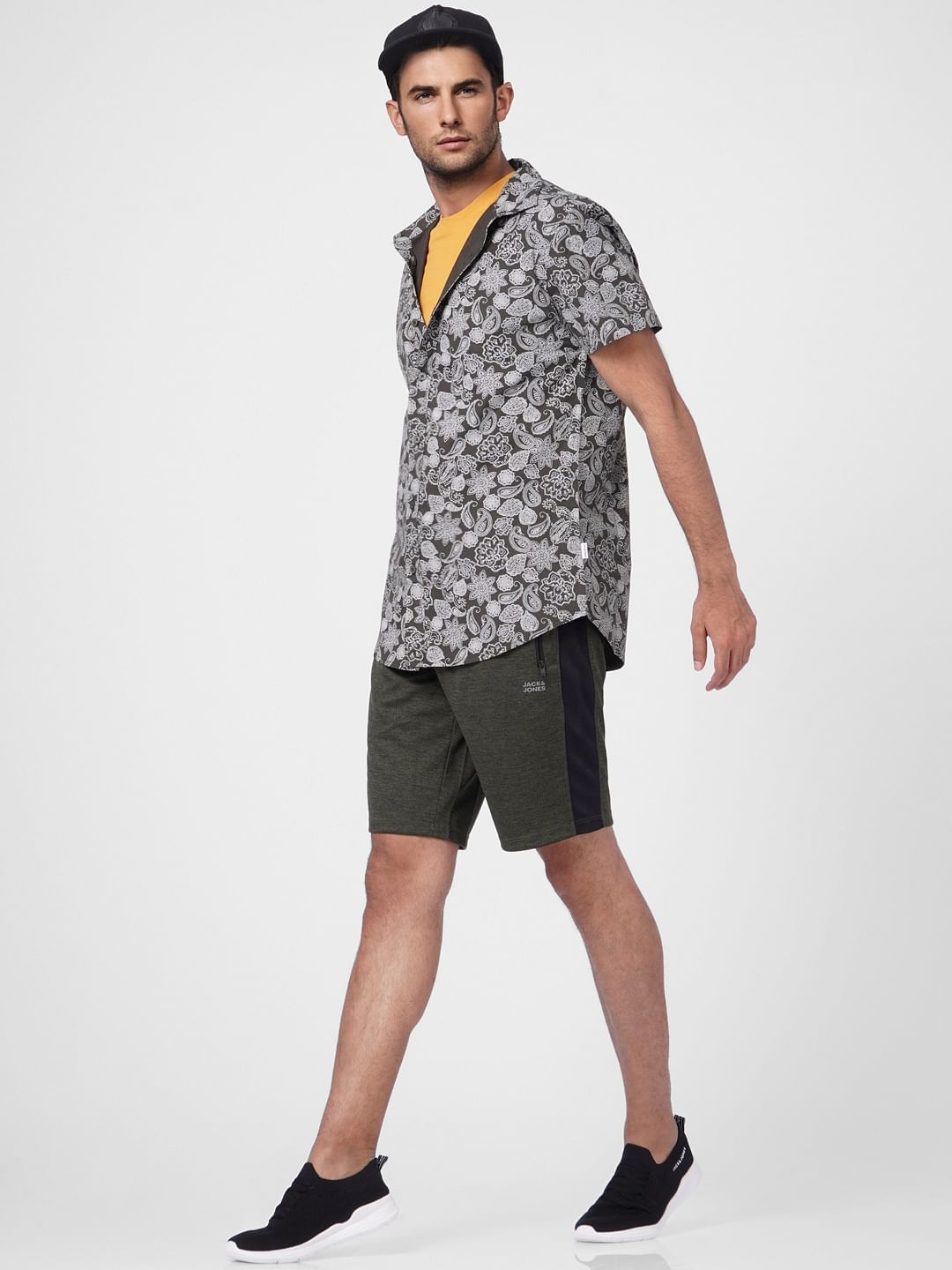 Green Mid Rise Sweatshorts