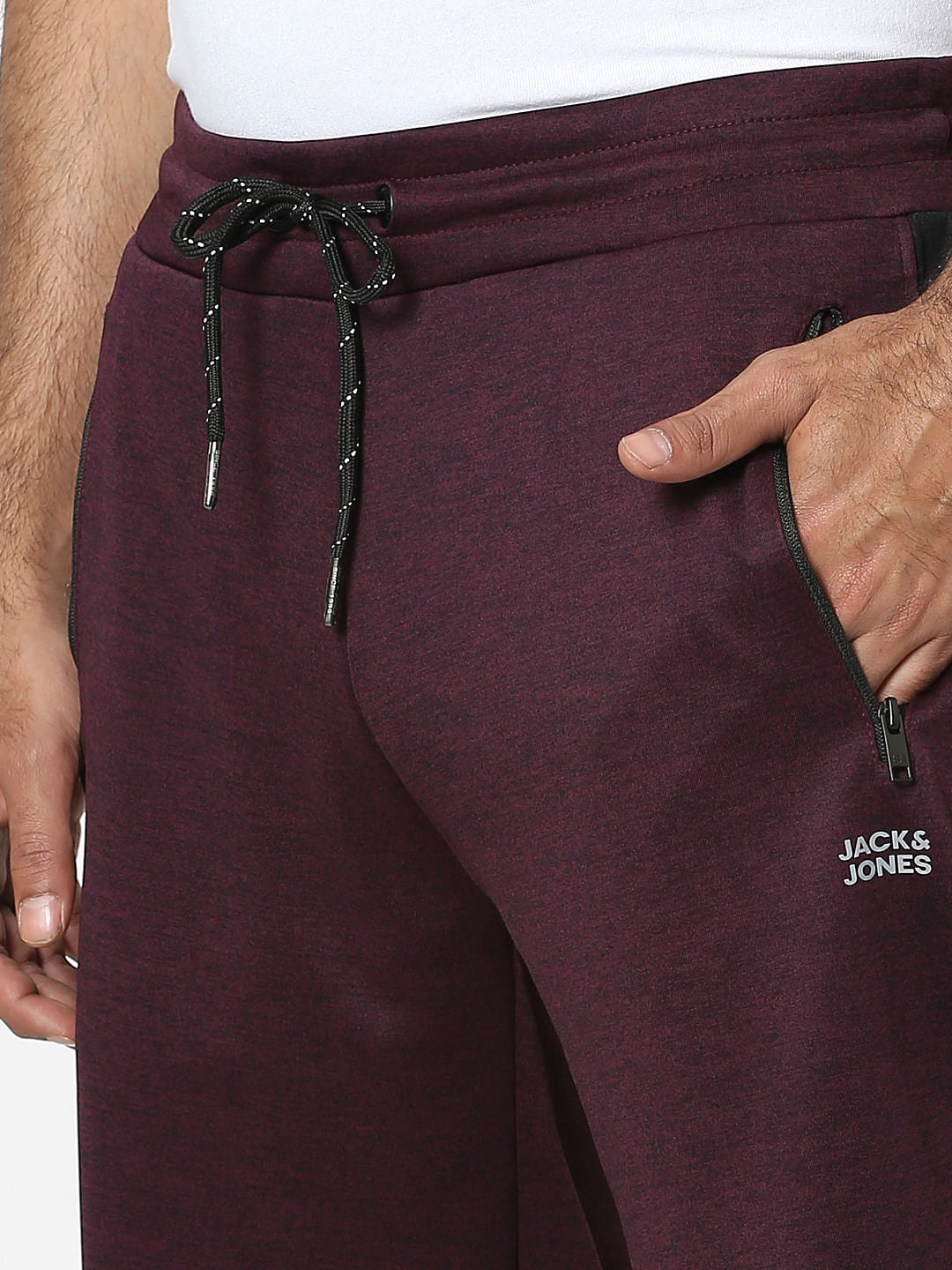Maroon Mid Rise Sweatshorts