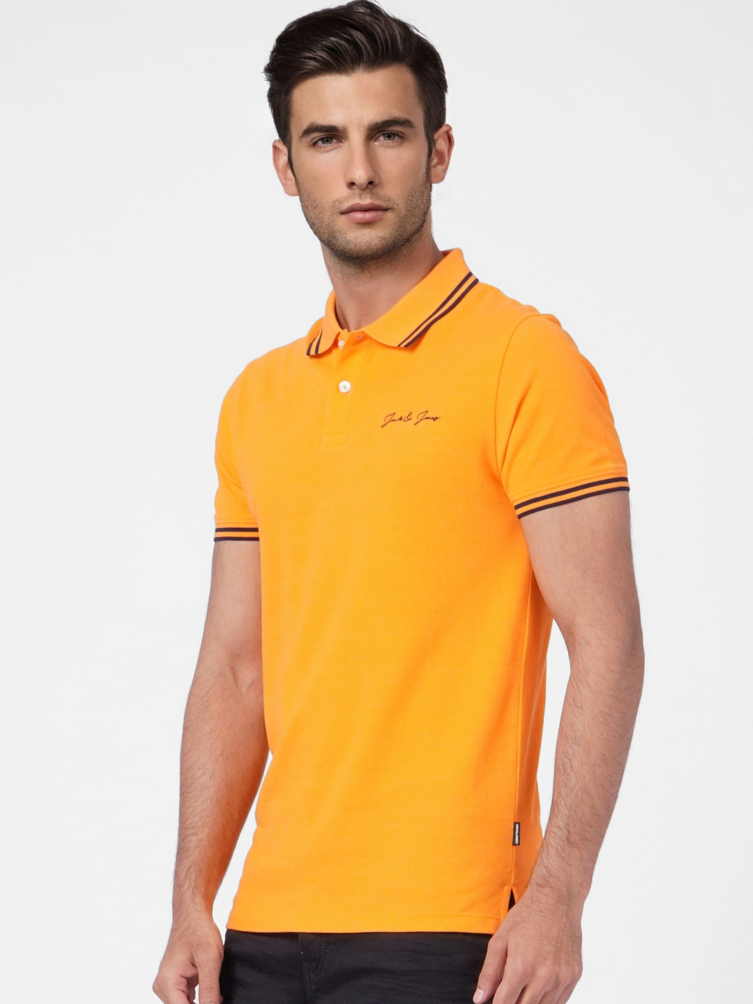 Yellow Contrast Tipping Polo T-shirt
