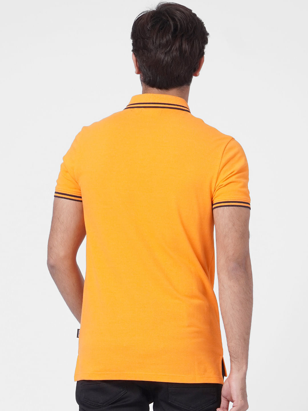 Yellow Contrast Tipping Polo T-shirt