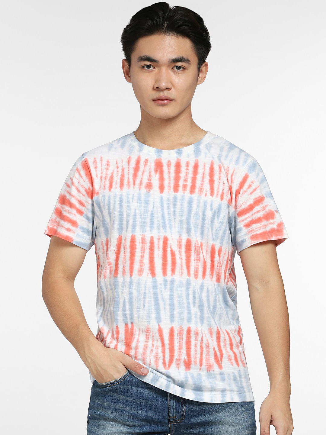 Pink Tie Dye Crew Neck T-shirt