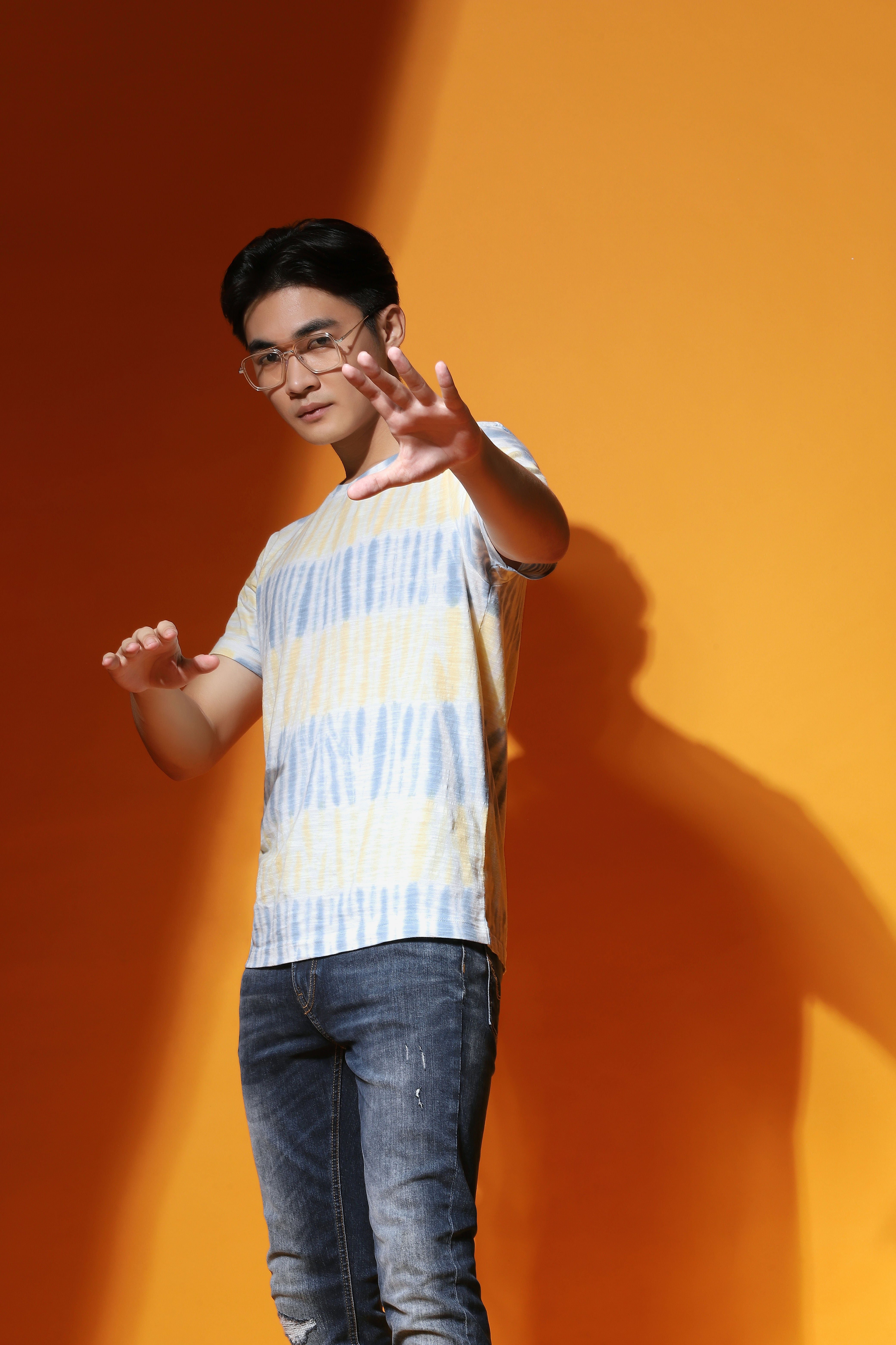 Yellow Tie Dye Crew Neck T-shirt