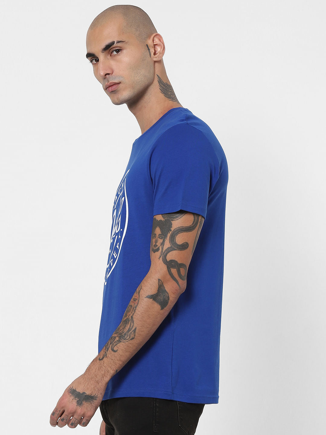Blue Graphic Print T-shirt