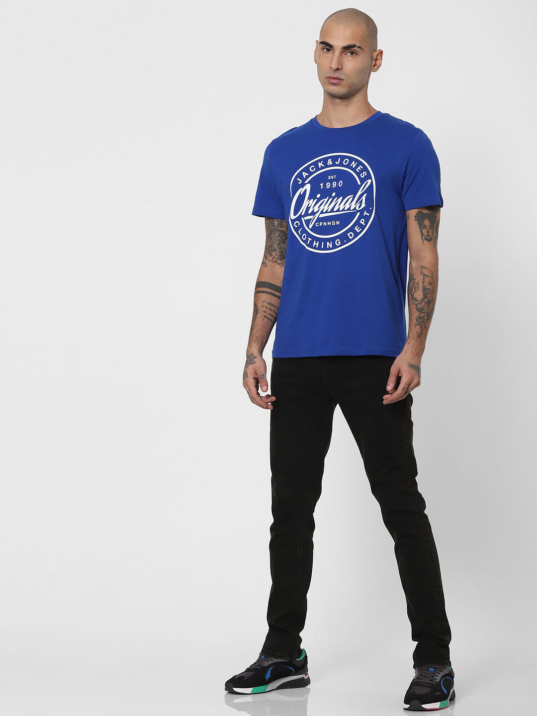 Blue Graphic Print T-shirt