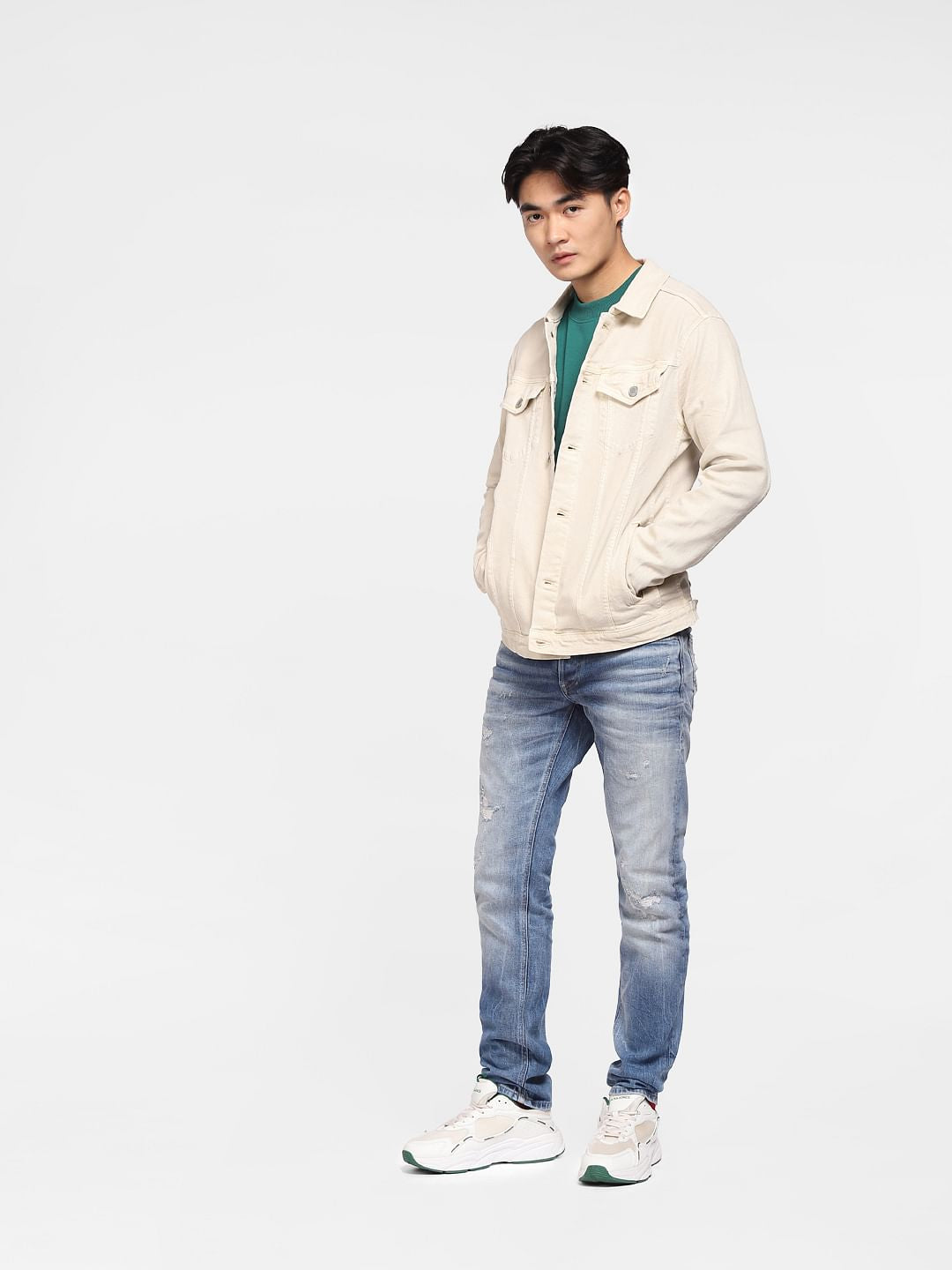 Beige Denim Jacket