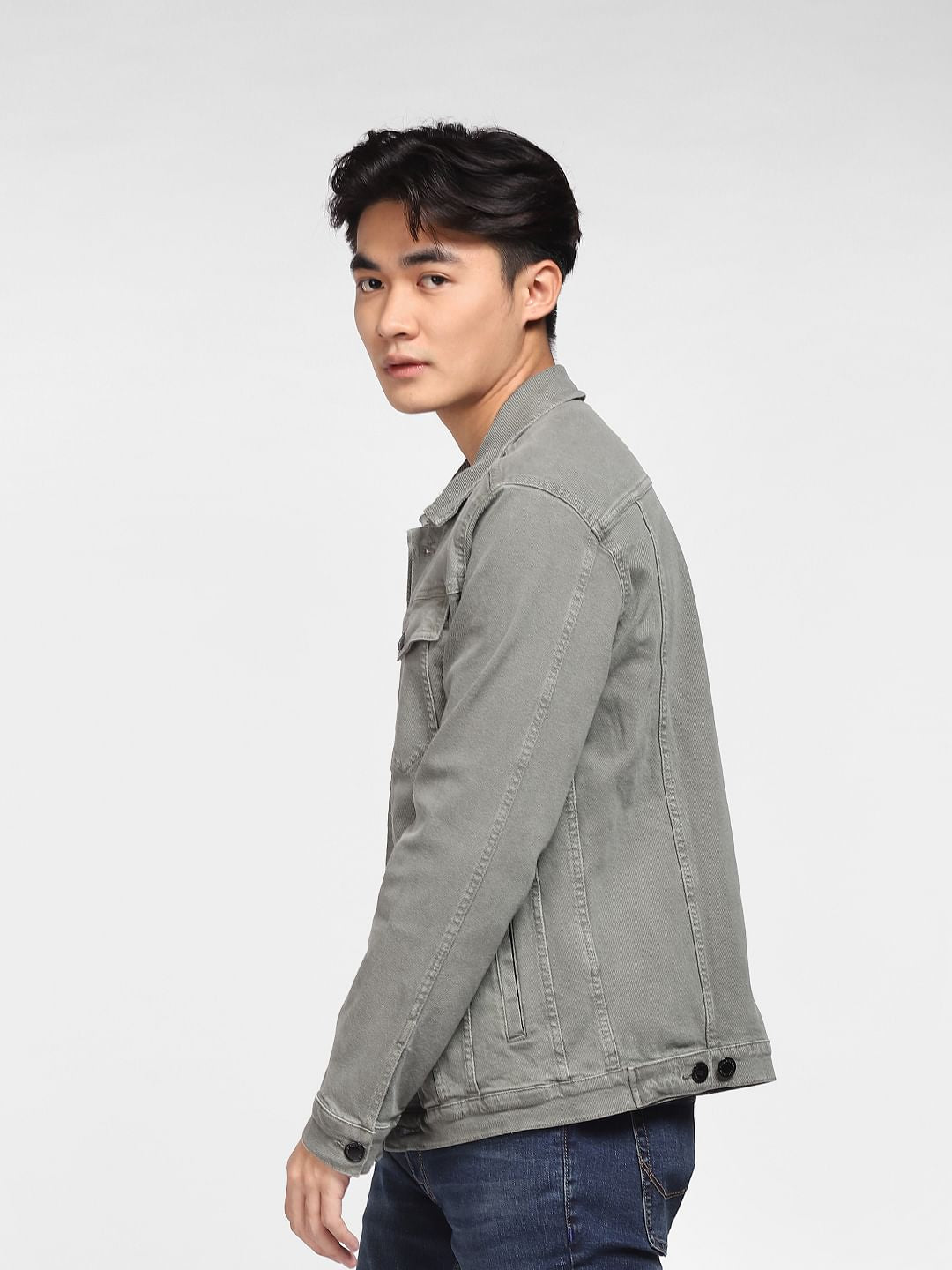 Faded Green Denim Jacket