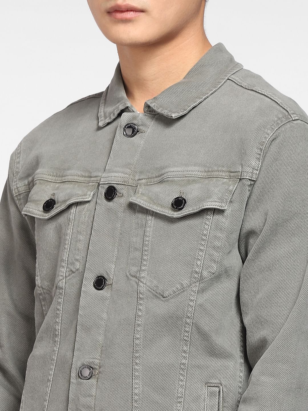 Faded Green Denim Jacket
