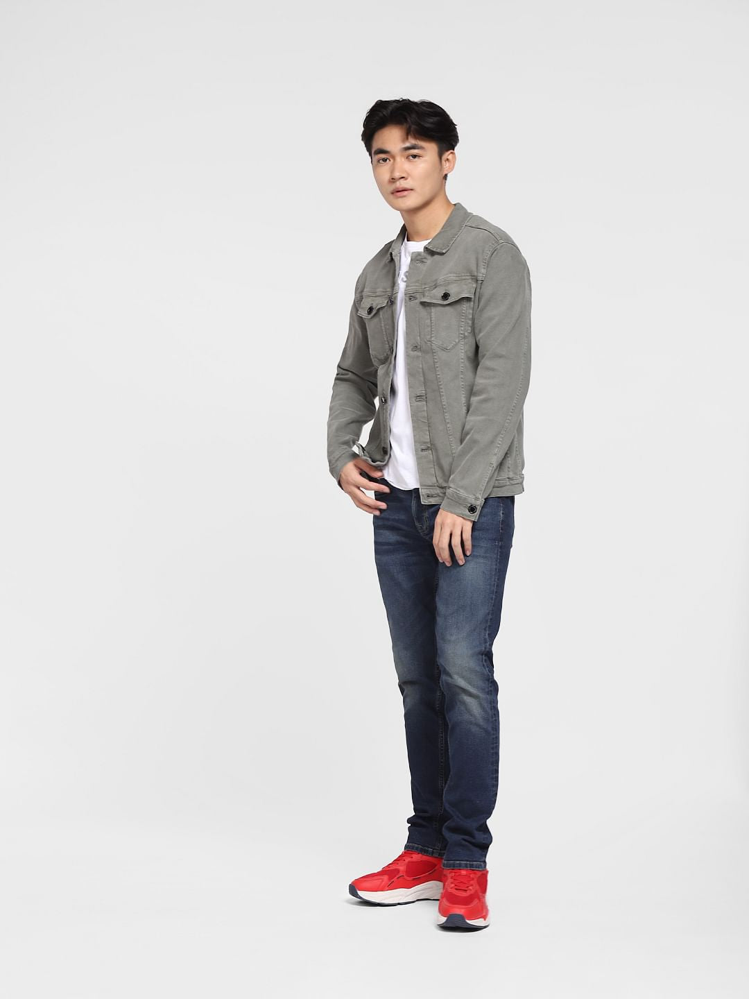 Faded Green Denim Jacket