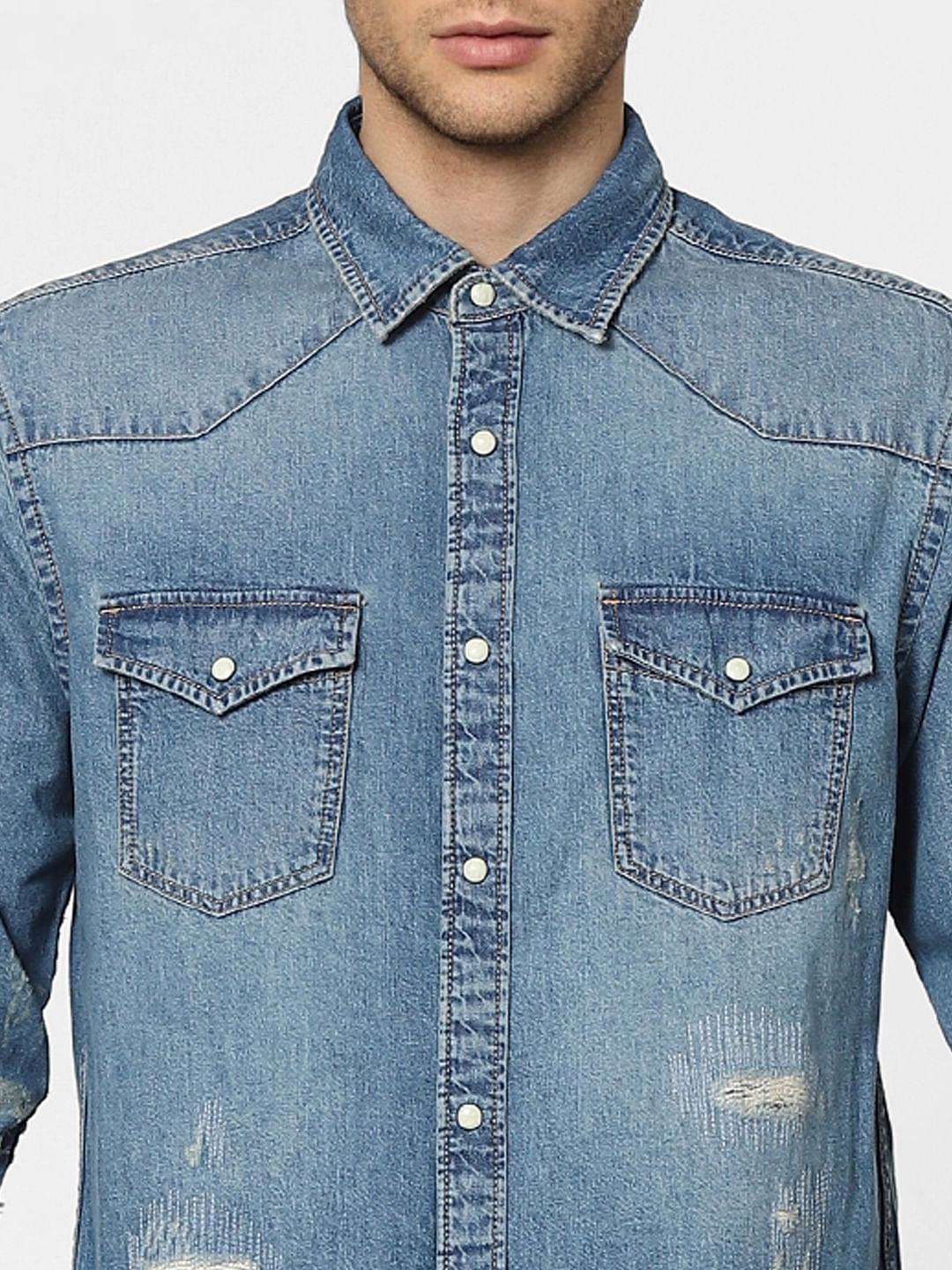 Blue Denim Full Sleeves Shirt