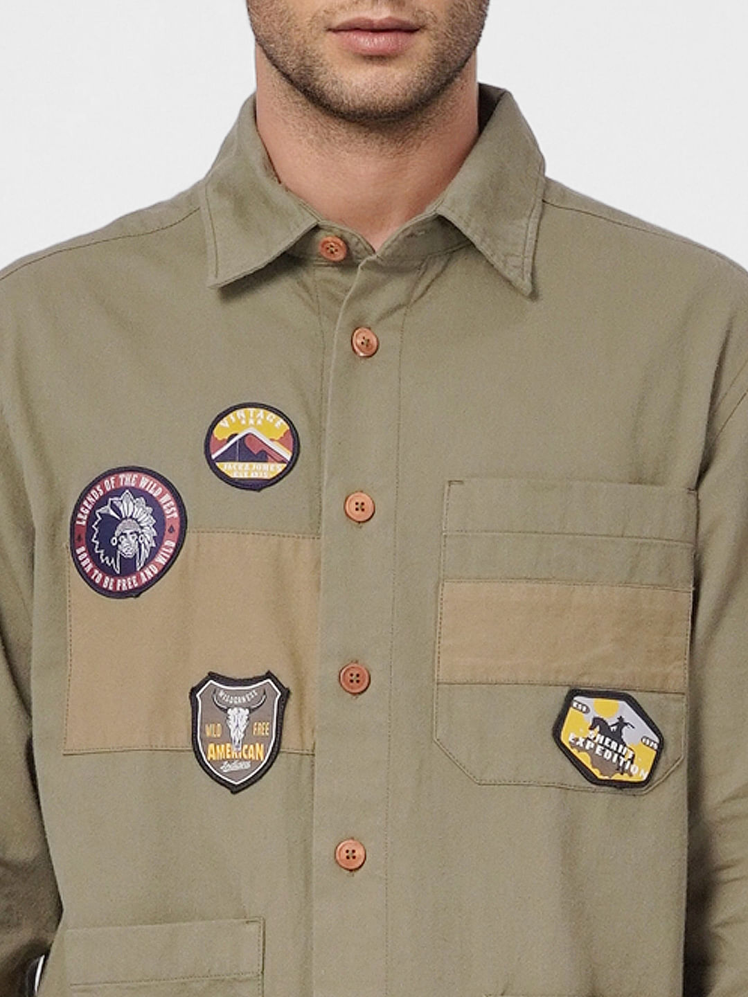 Green Oversized Full Sleeves Shirt