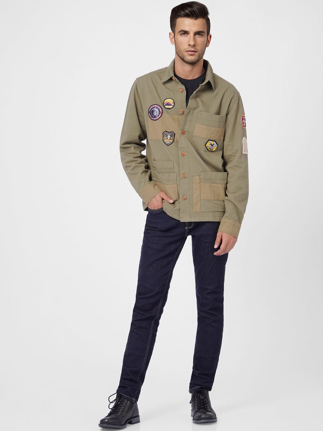Green Oversized Full Sleeves Shirt
