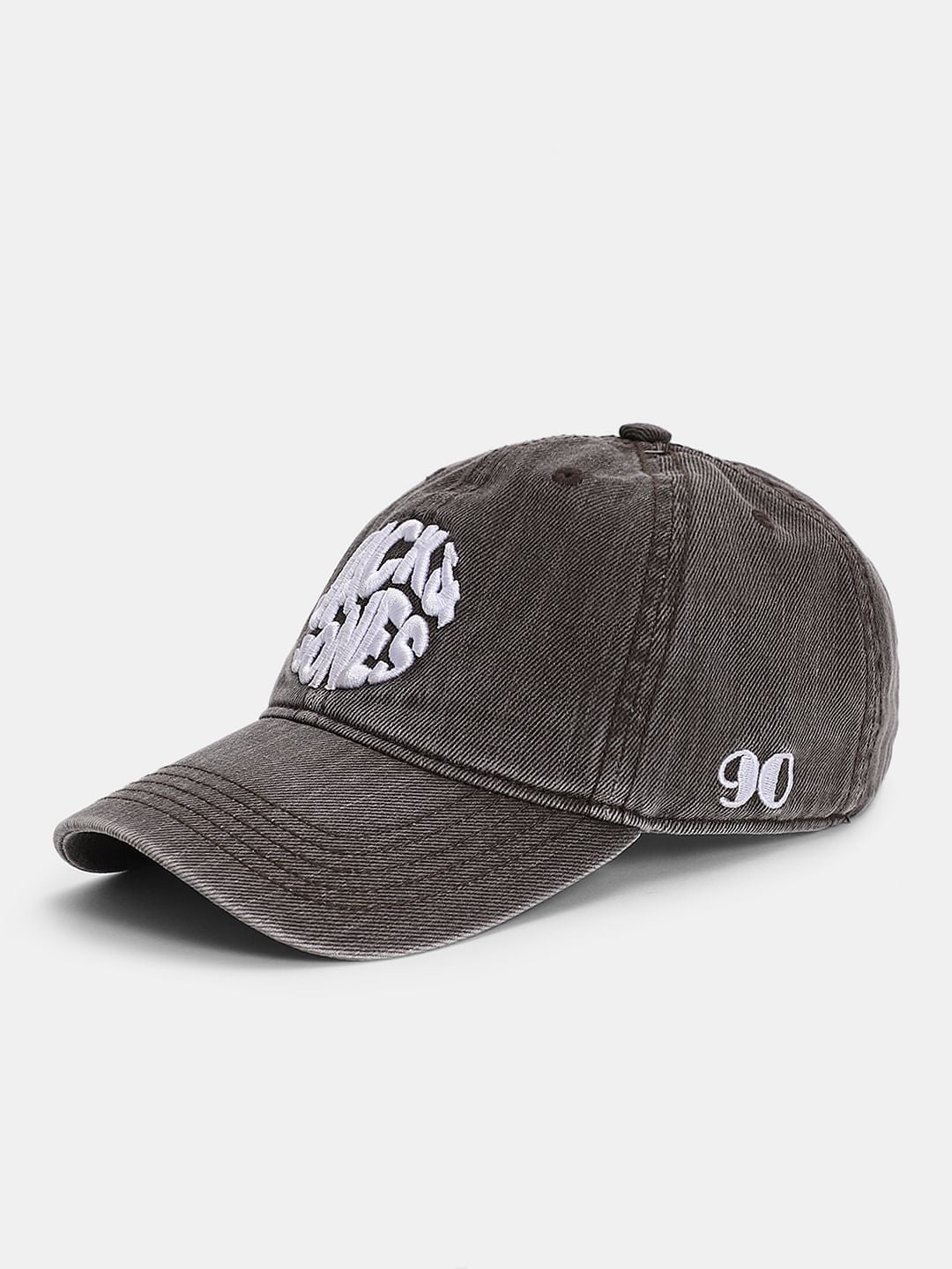 Grey Faded Denim Cap