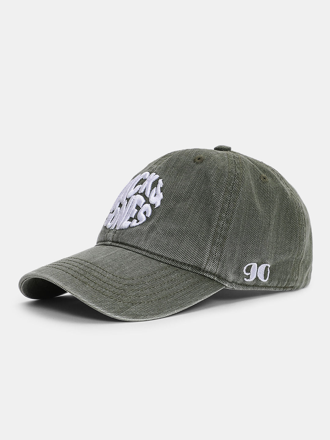 Green Faded Denim Cap