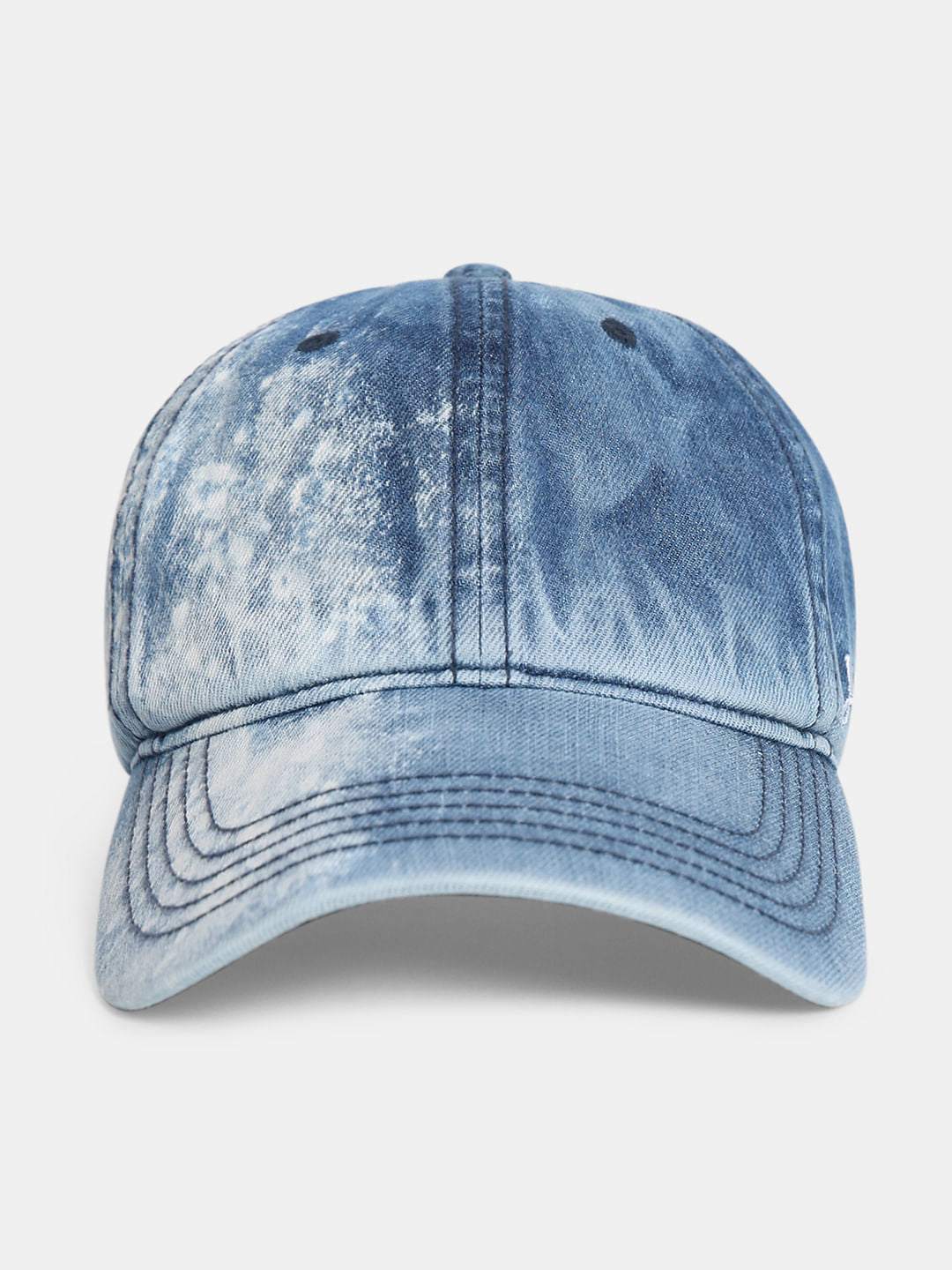 Blue Denim Logo Print Cap