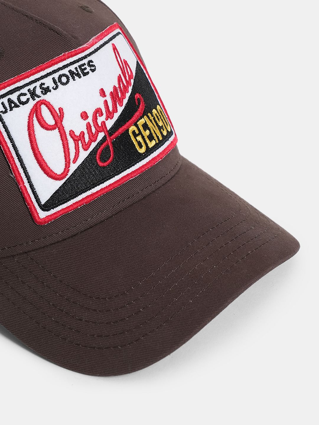 Brown Cotton Printed Cap