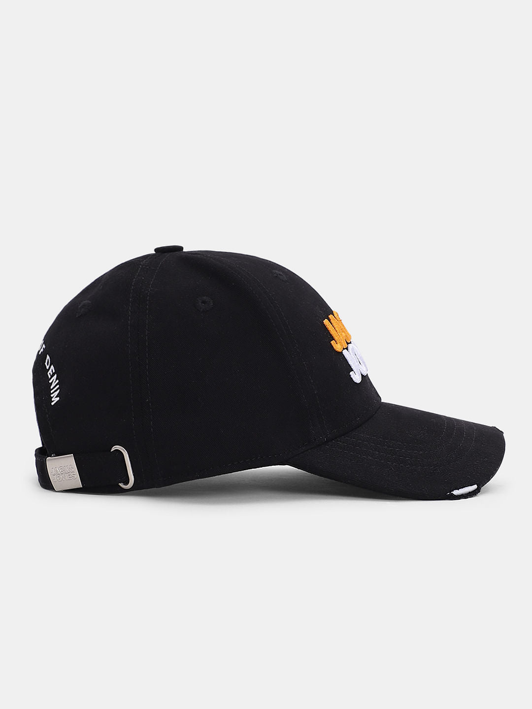 Black Embroidered Logo Baseball Cap