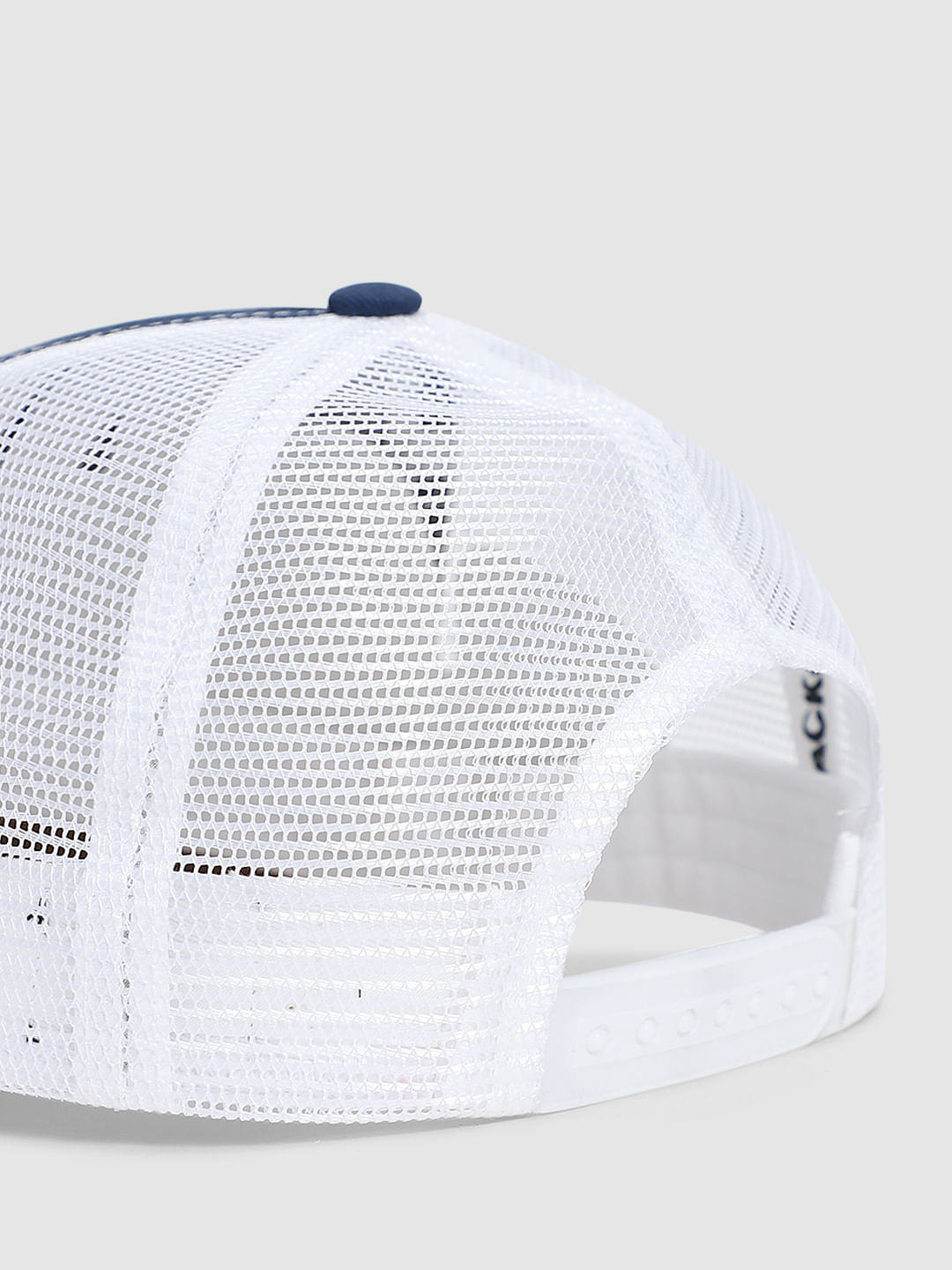 Blue Colourblocked Mesh Cap