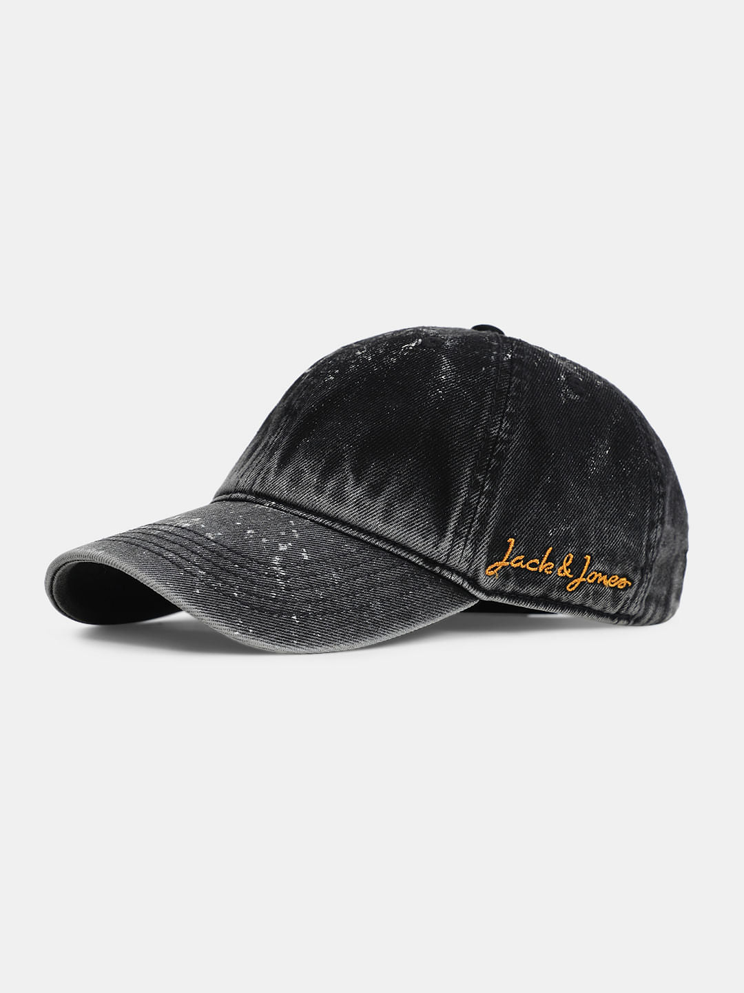 Black Vintage Washed Denim Cap