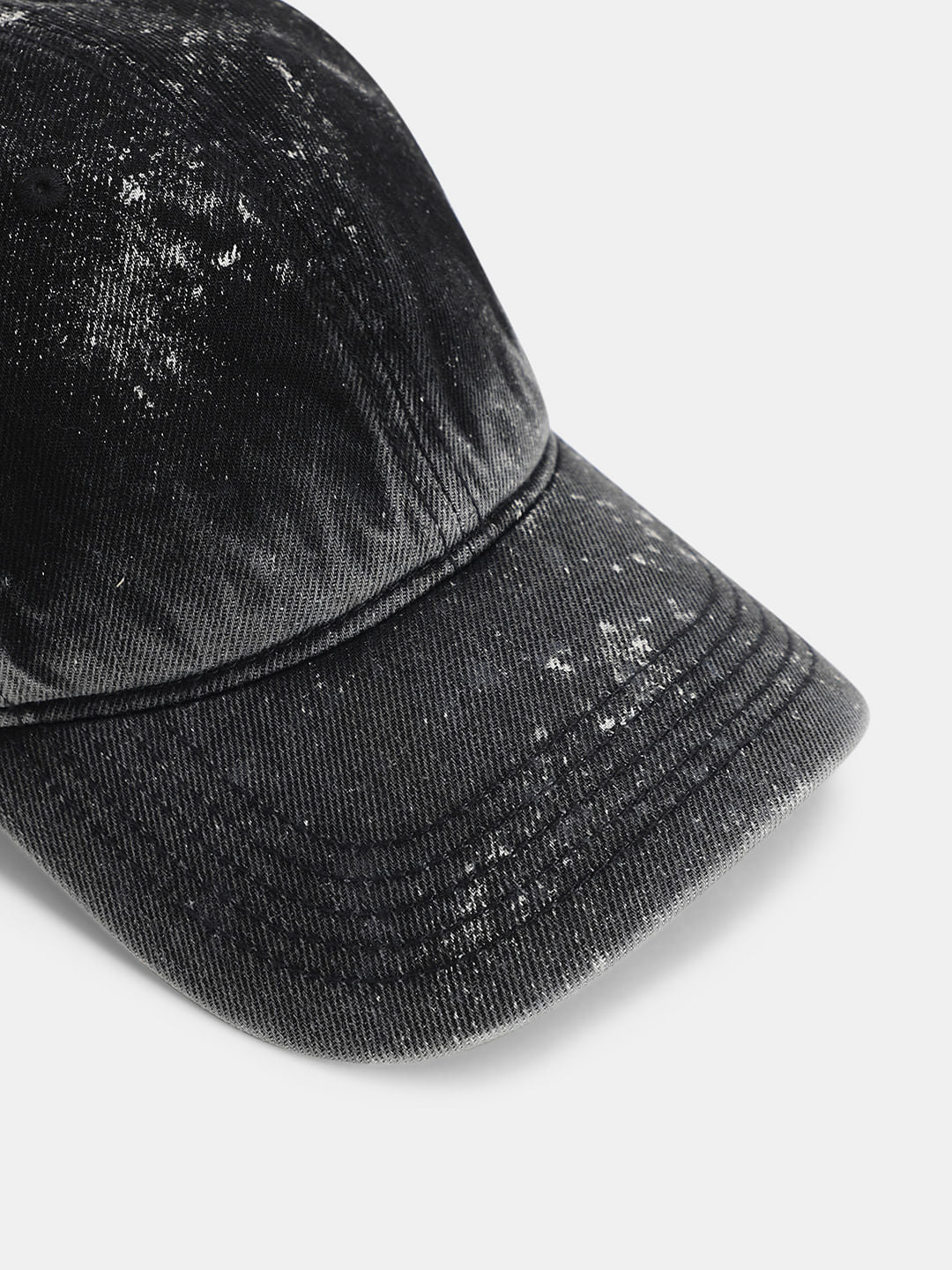 Black Vintage Washed Denim Cap