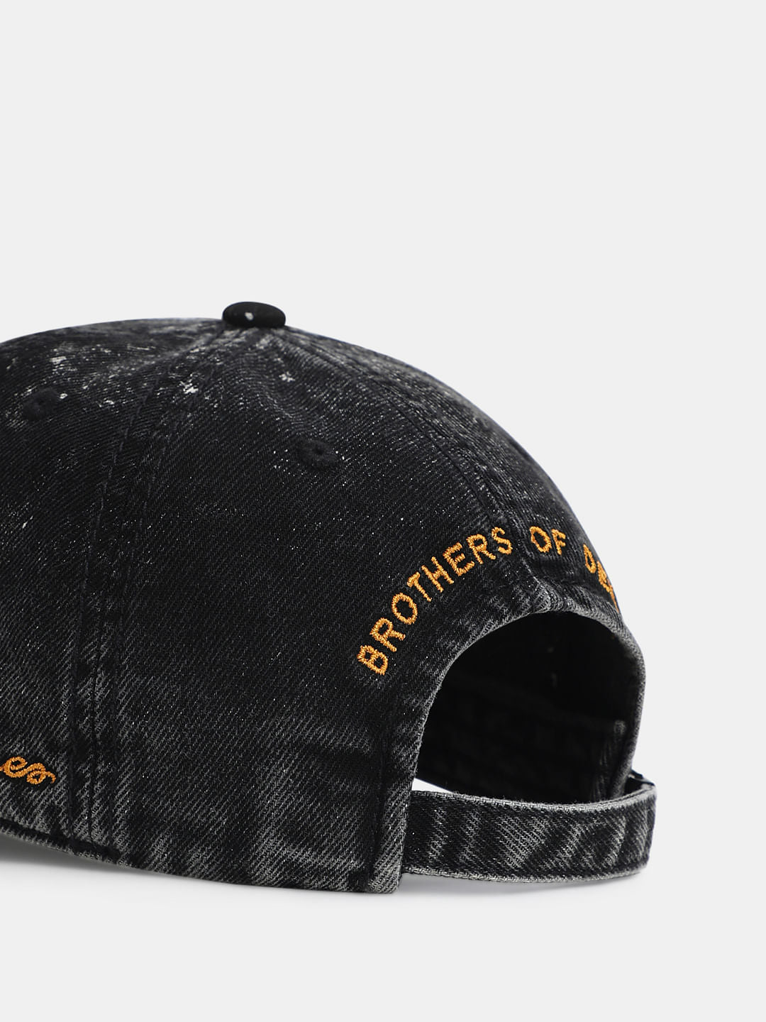 Black Vintage Washed Denim Cap