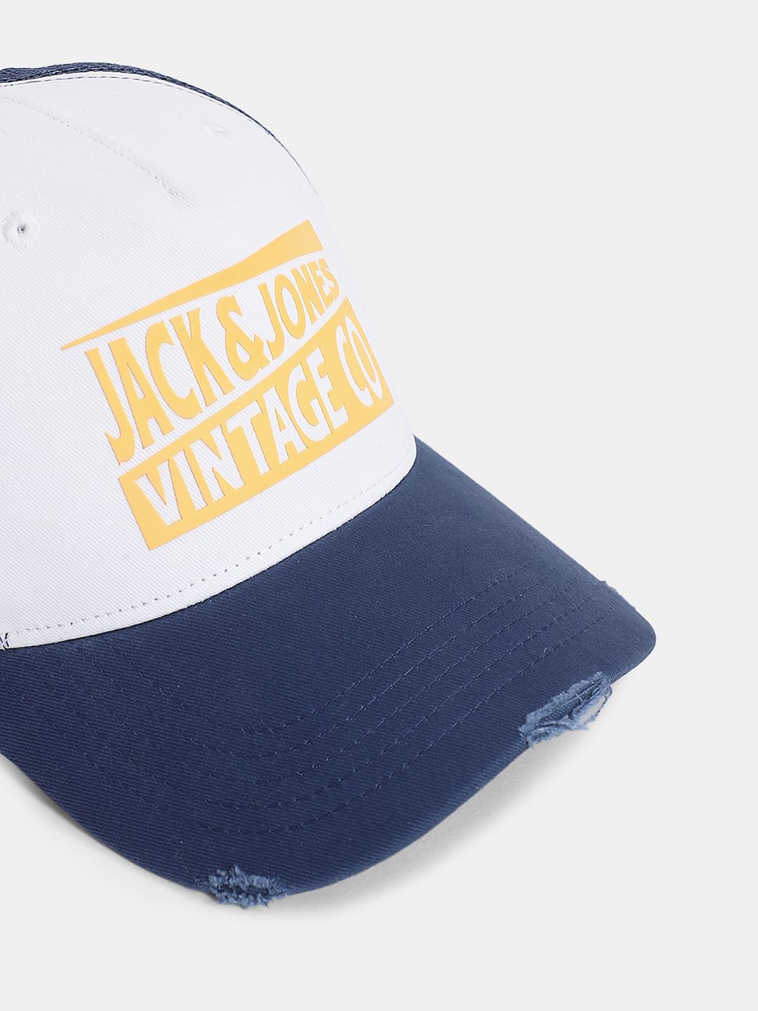 Blue Colourblocked Mesh Trucker Cap