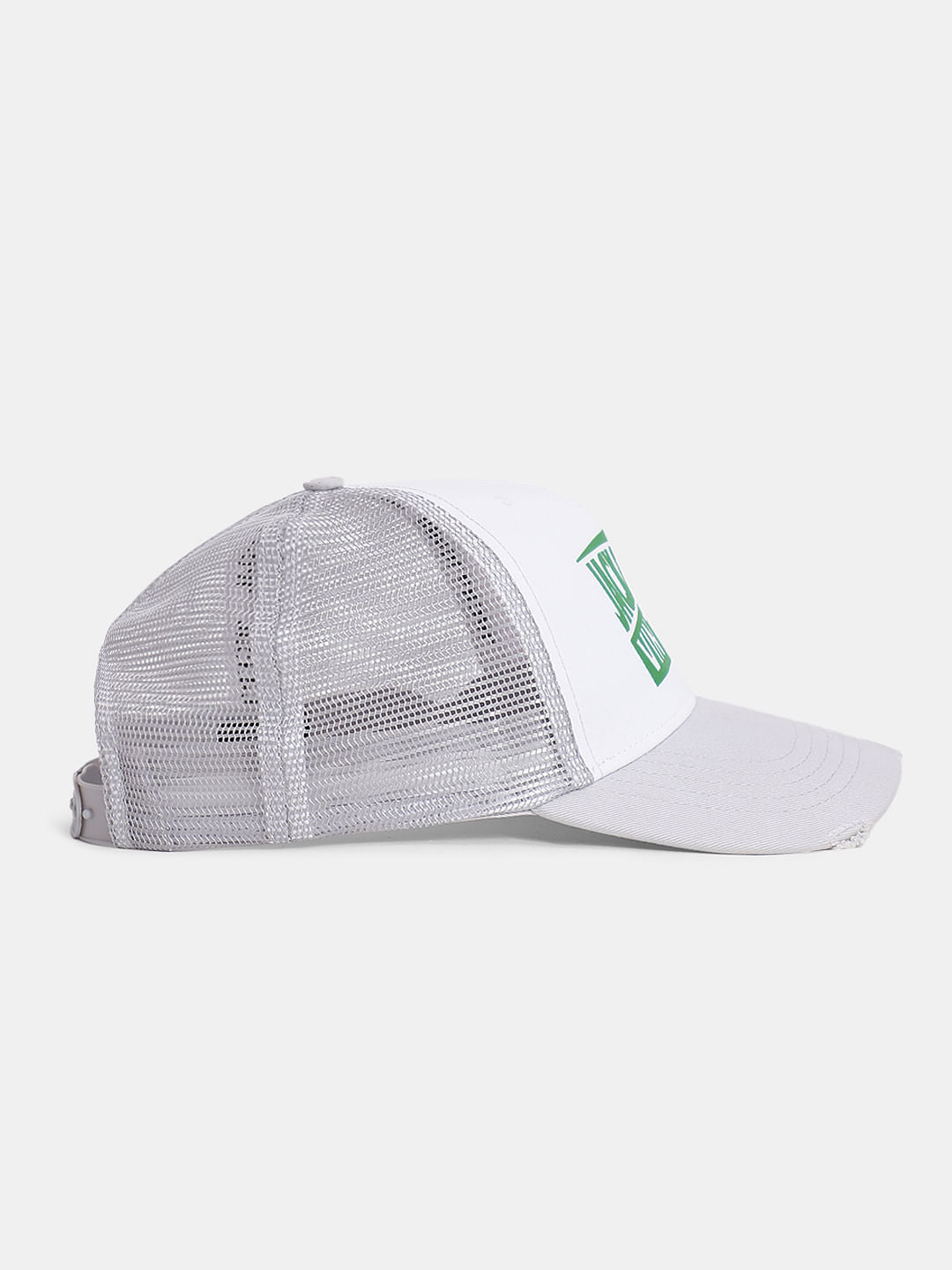Grey Mesh Detail Trucker Cap