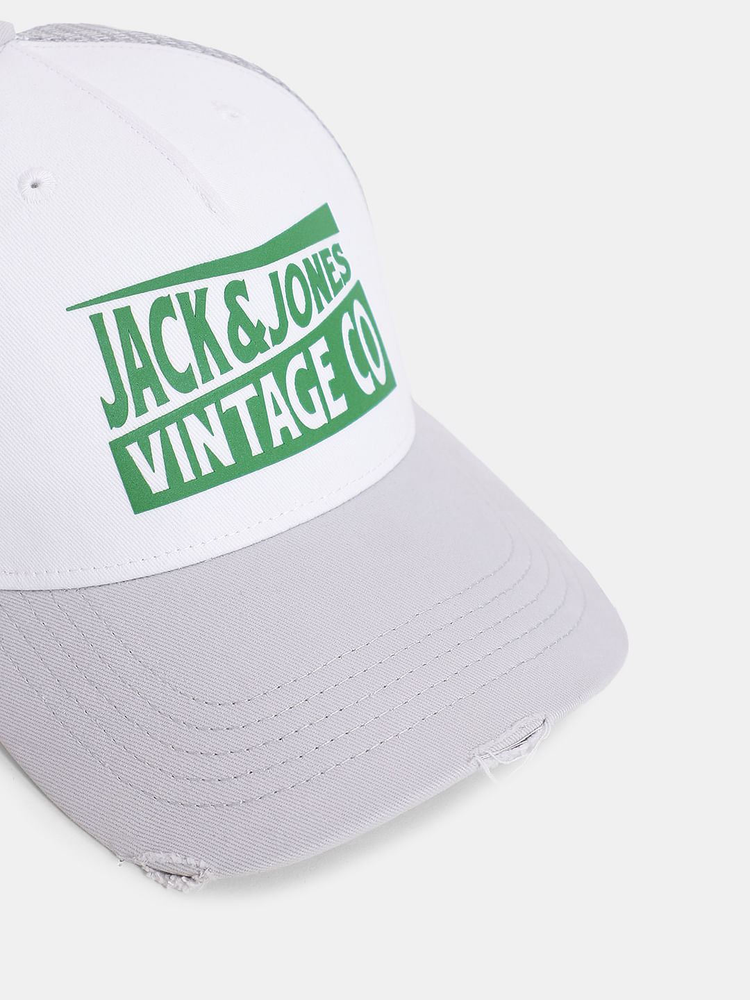 Grey Mesh Detail Trucker Cap