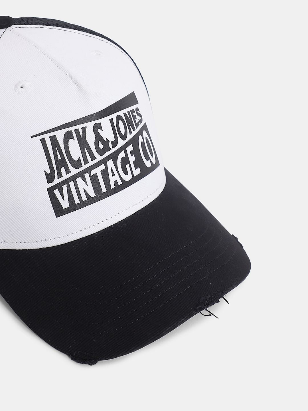 Black Colourblocked Mesh Trucker Cap
