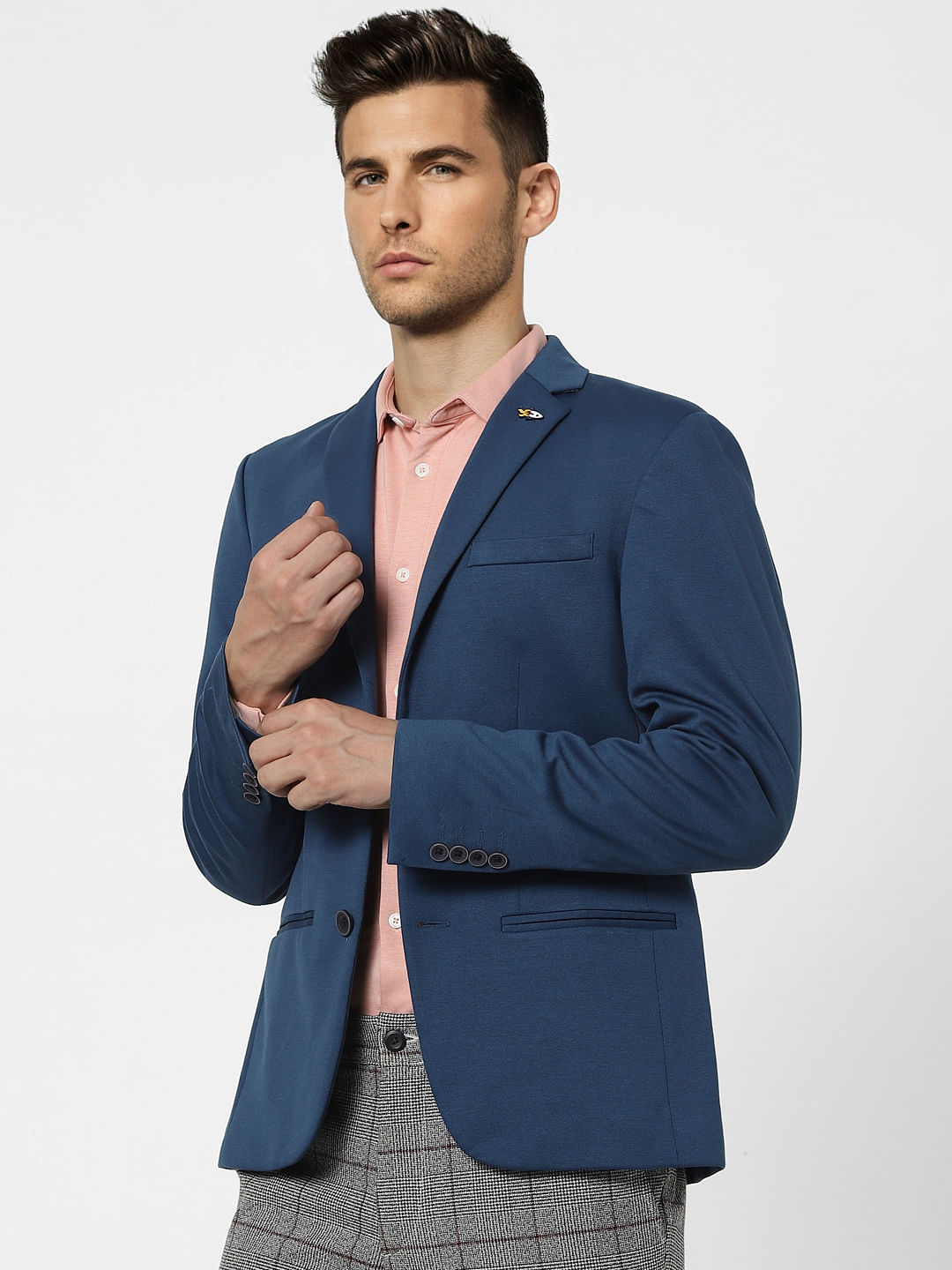 Peach Knit Full Sleeves Shirt