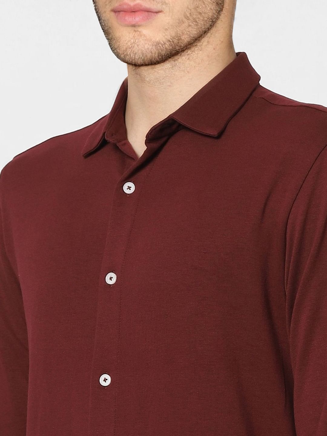 Rust Brown Full Sleeves Shirt