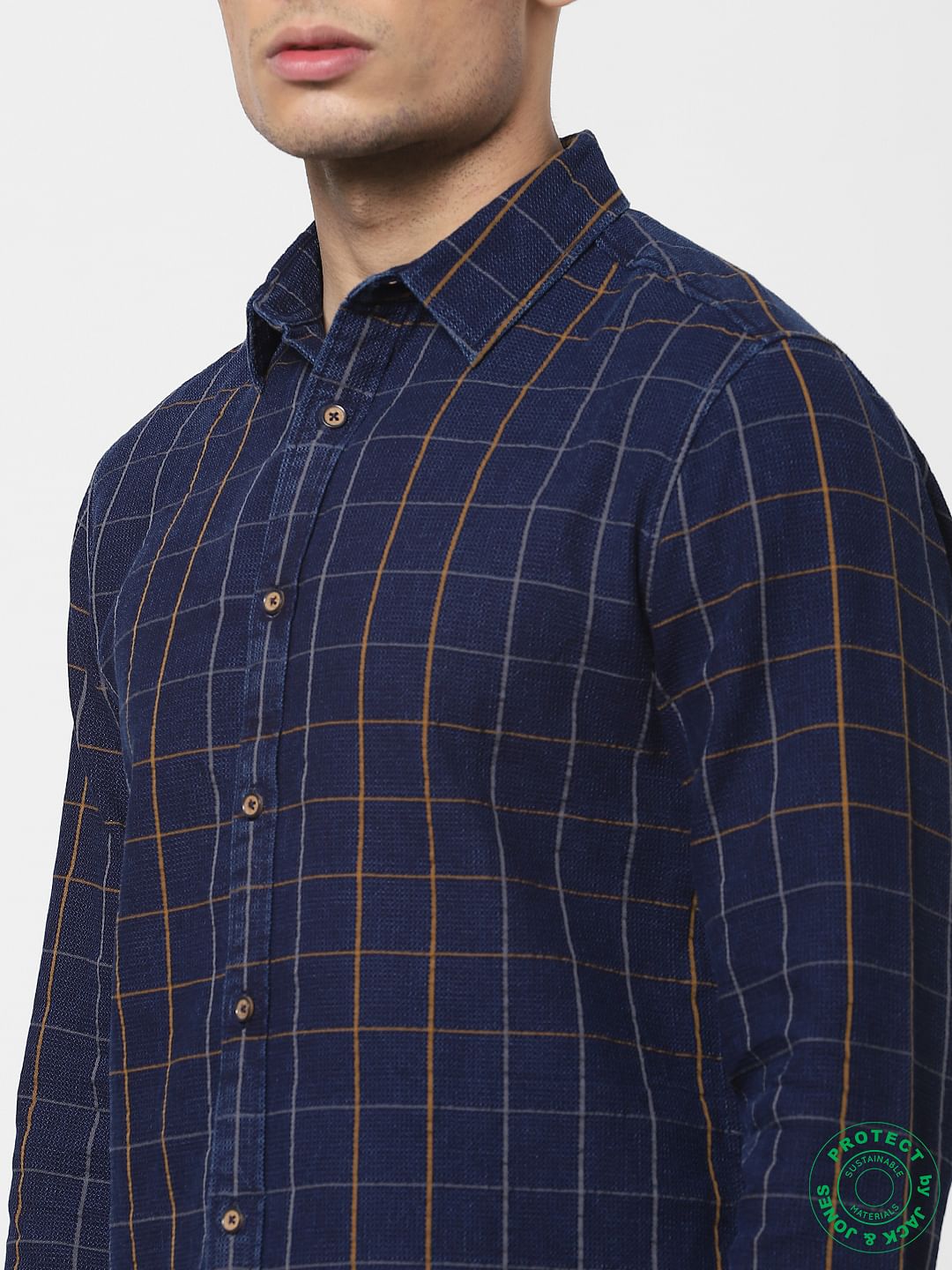 Blue Check Full Sleeves Shirt