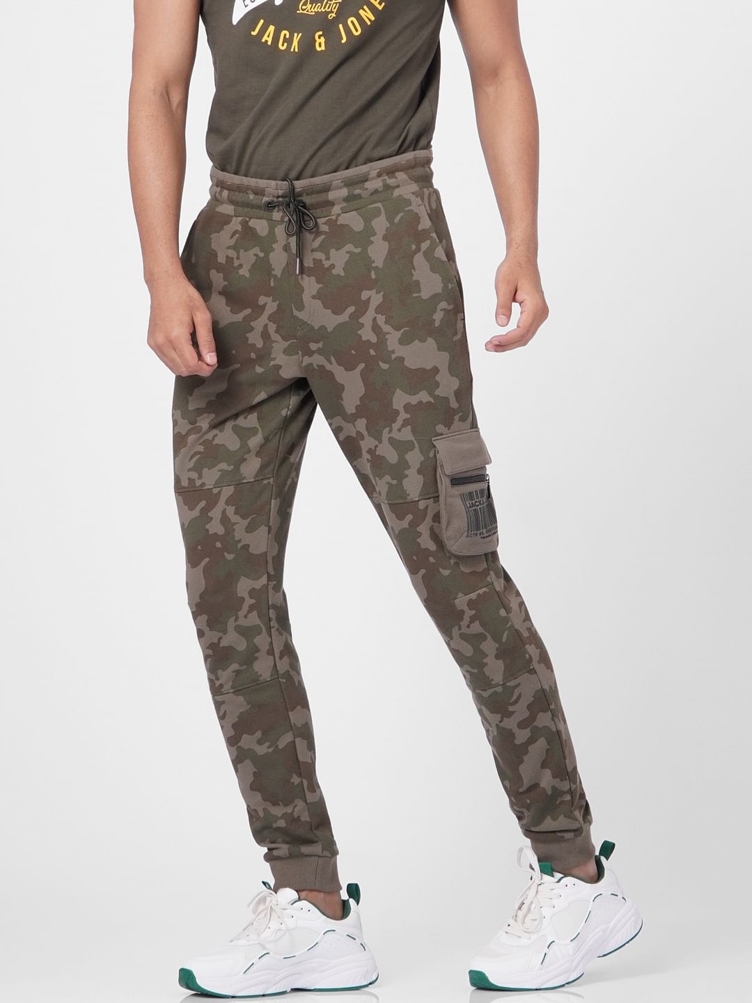 Olive Green Camo Sweatpants